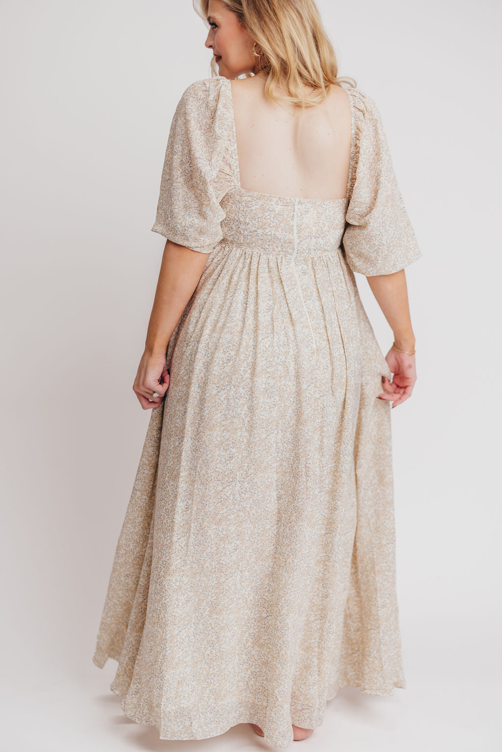 Elegant Mona 'Love Story' Maxi Dress - Bump Friendly & Inclusive Sizing (S-3XL) | Perfect for Maternity, Weddings & Special Occasions