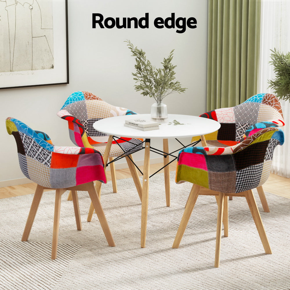 Artiss 5-Piece Dining Table and Chairs Set - Modern White Kitchen Furniture for Small Spaces | Perfect for Breakfast Nook, Apartment Dining, and Family Gatherings