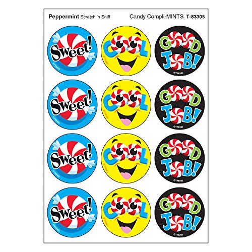 Premium Candy Compli-Mints & Peppermint Stinky Stickers - 48 Count per Pack, 6 Pack Bundle - Perfect for Classroom Rewards, Party Favors & Office Pranks