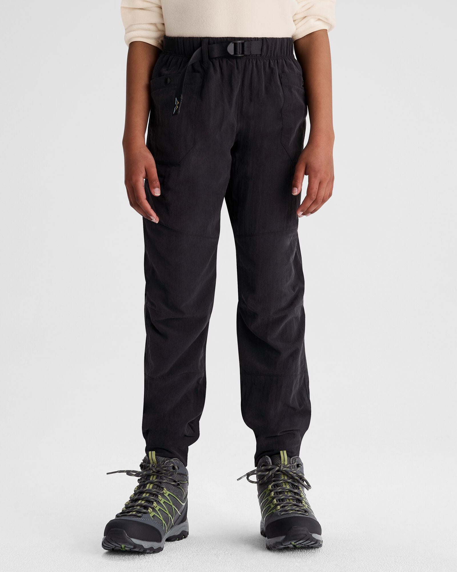 Girls' EVRY Day Lined Cargo Pants - Black | Comfortable Casual Pants for School, Play & Outdoor Activities