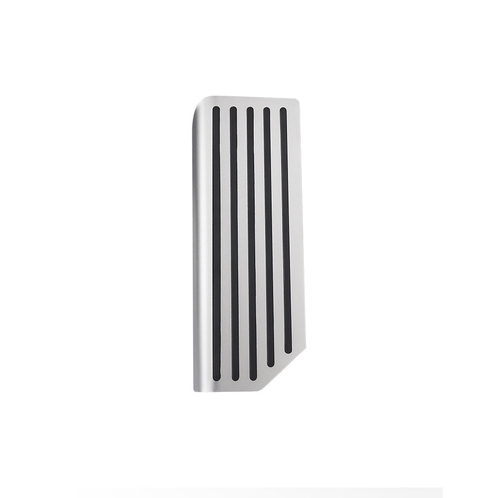 EVBASE Non-Slip Brake Pedal Covers for Tesla Model 3 & Y - Silver Aluminum Alloy Anti-Slip Foot Pedals | Tesla Accessories | Perfect for Driving Safety & Interior Customization