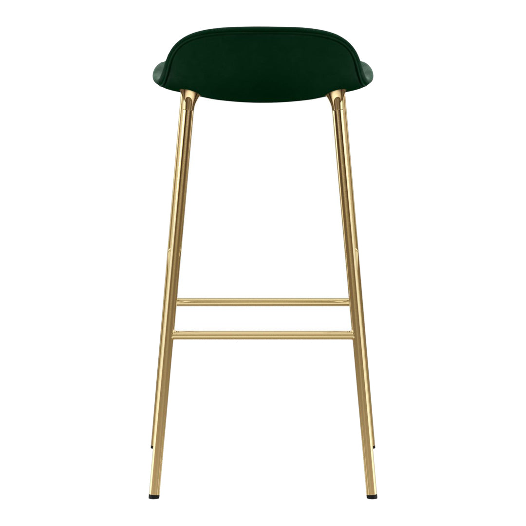 Modern Form Bar Stool with Metal Legs & Upholstered Seat - Perfect for Kitchen Islands, Home Bars & Commercial Use