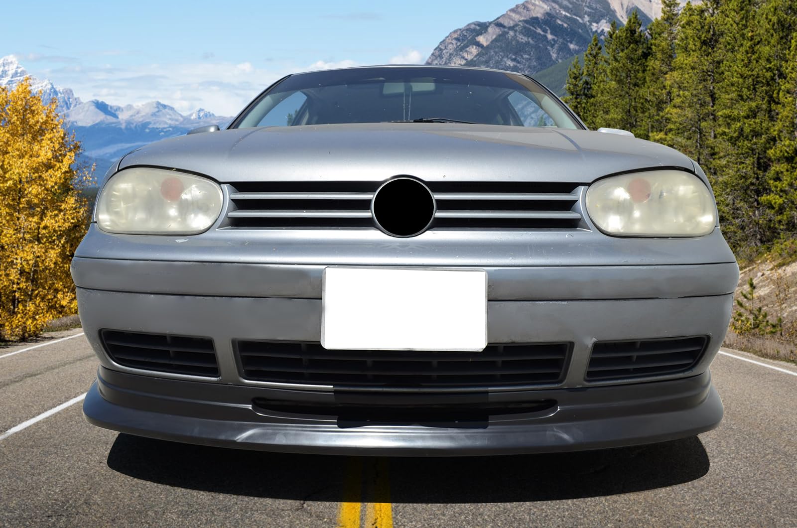 IKON MOTORSPORTS Front Bumper Lip Spoiler - Black PU Splitter Valance for 1999-2004 Volkswagen Golf MK4 (P1 Style) | Enhanced Protection & Aggressive Styling | Perfect for Car Enthusiasts & Street Racing Upgrades