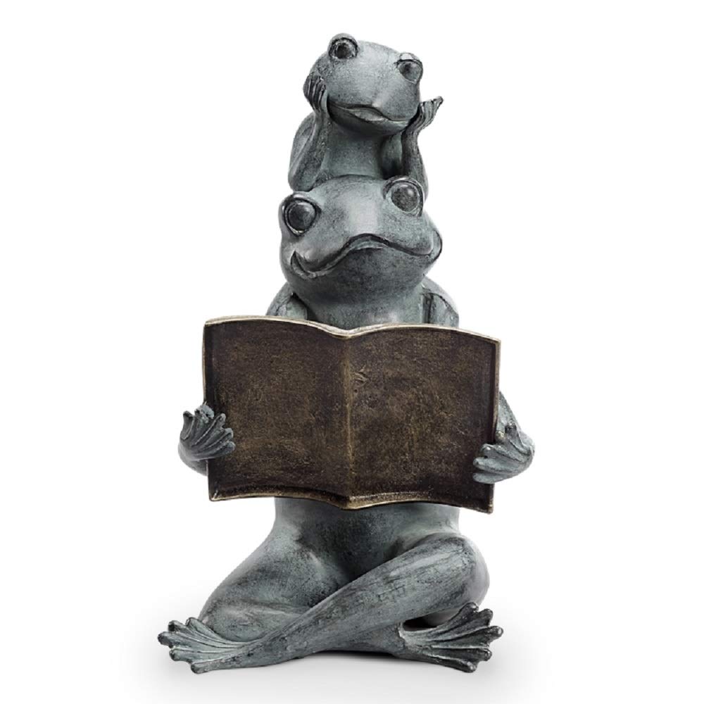 Zeckos SPI Eager Readers Garden Sculpture - Outdoor Decor Statue for Yard, Patio & Garden - Perfect for Book Lovers & Literary-Themed Landscaping