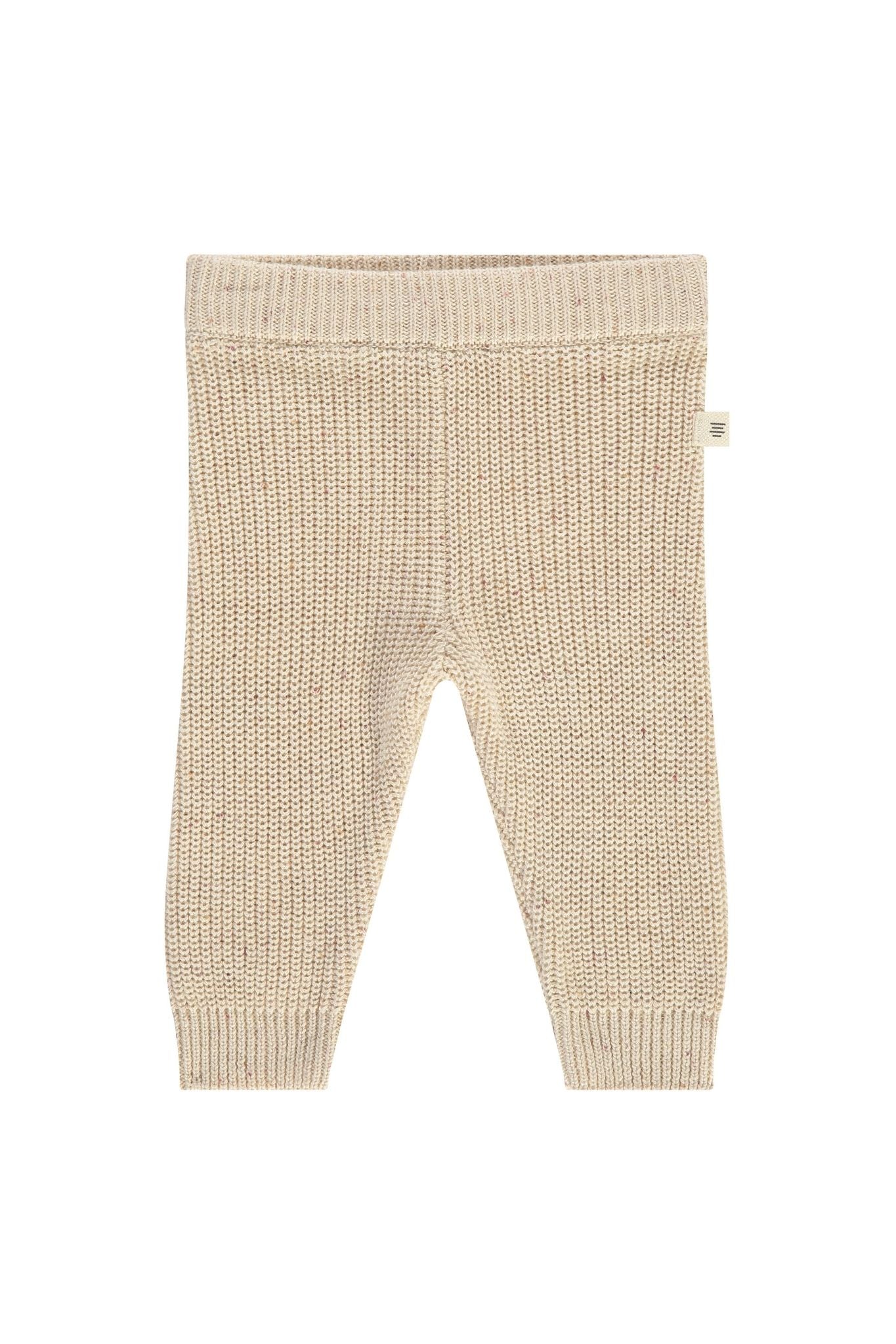 Soft Ecru Melange Pants for Baby Girls | Comfortable Cotton Blend Toddler Pants | Perfect for Playtime, Daycare & Family Outings