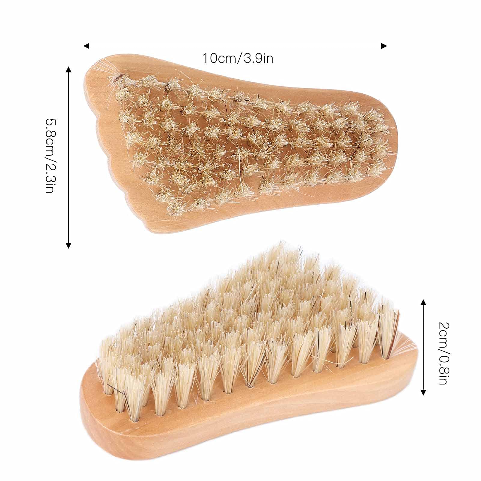 Wooden Nail Scrub Brush - Portable Manicure & Pedicure Tool for Salon & Travel