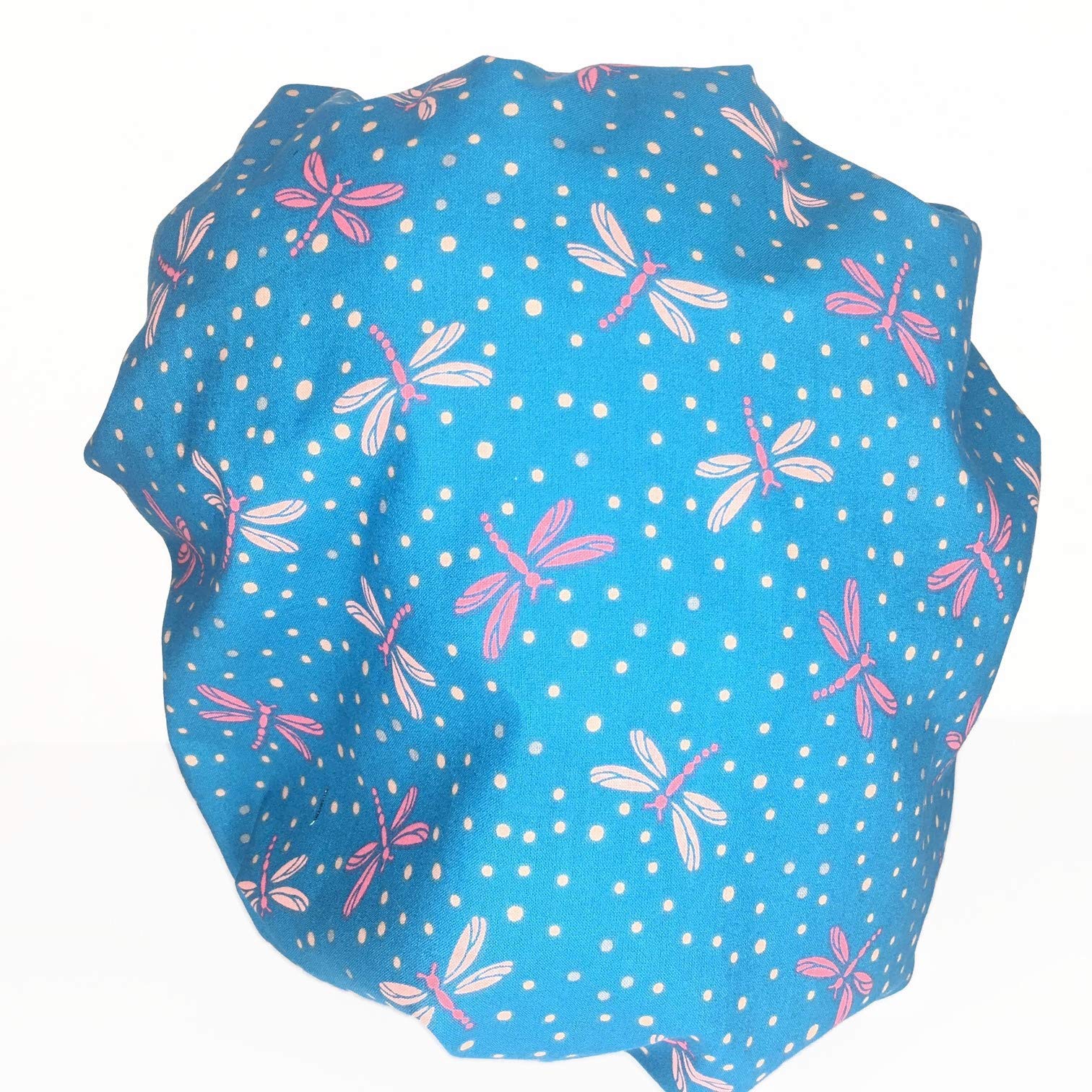 Dragon Fly Bouffant Scrub Cap for Women - Surgical & Medical Use