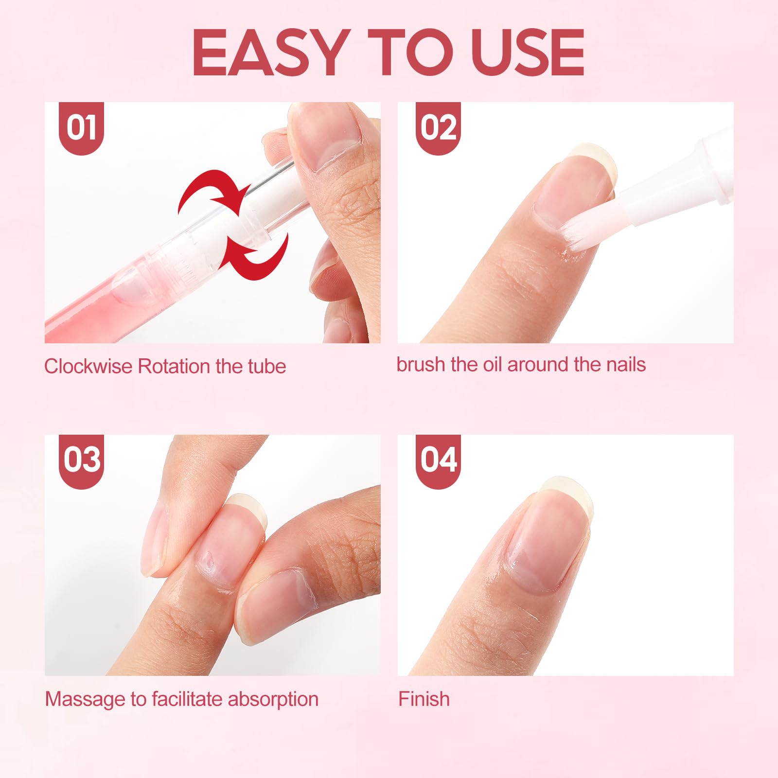 16Pcs Cuticle Oil Pen for Nails - Portable Nail Moisturizer & Strengthener Kit | Nail Care Treatment with Softener | Perfect for Home, Salon & Travel Use