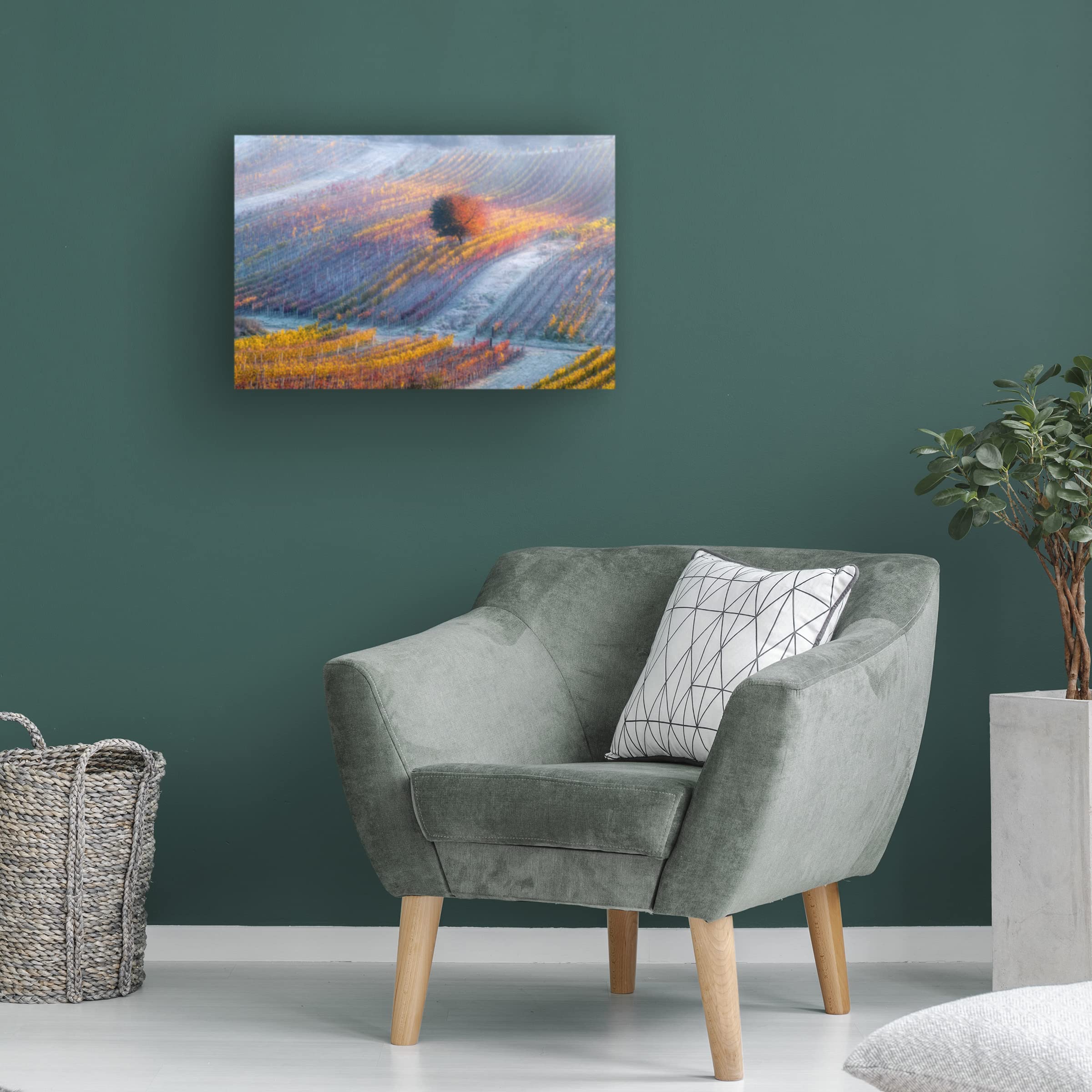 Trademark Fine Art 'Breath Of Winter' Canvas Wall Art Print by Alexandr Kukrinov - Winter Landscape Painting for Living Room, Bedroom & Office Decor