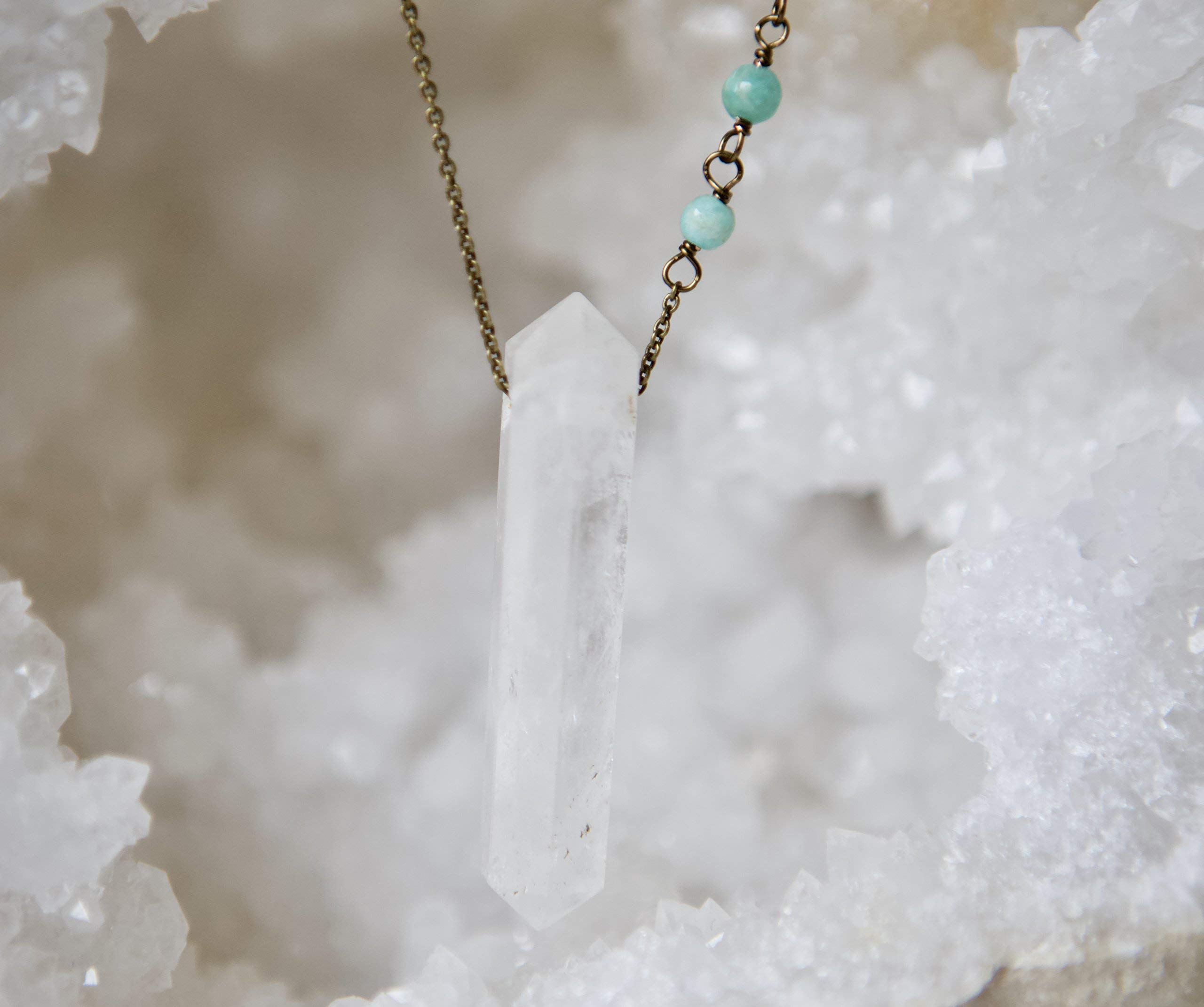 Crystal Quartz Pendant Necklace - 25