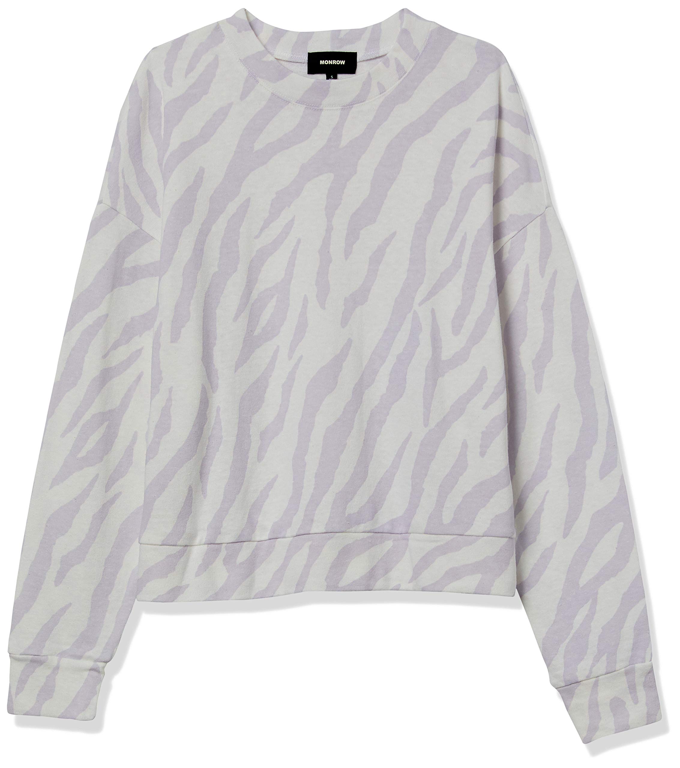 Monrow Women's Cozy Fleece Sweatshirt - Soft Casual Pullover for Lounge, Yoga, and Everyday Wear