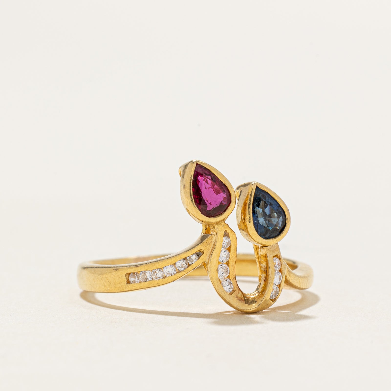 Bezel Set Multi Gemstone Ring - 0.50ctw Total Weight with 0.10ctw Center Stone - Size 7.5 - Elegant Jewelry for Women, Perfect for Weddings, Anniversaries & Special Occasions