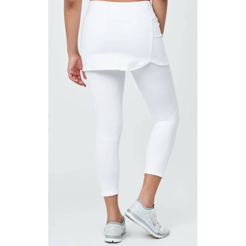 Lija Women's Impact Poise Skapri - High Waisted Yoga Capri Pants for Workout & Running (White) - Perfect for Yoga, Gym & Active Lifestyle