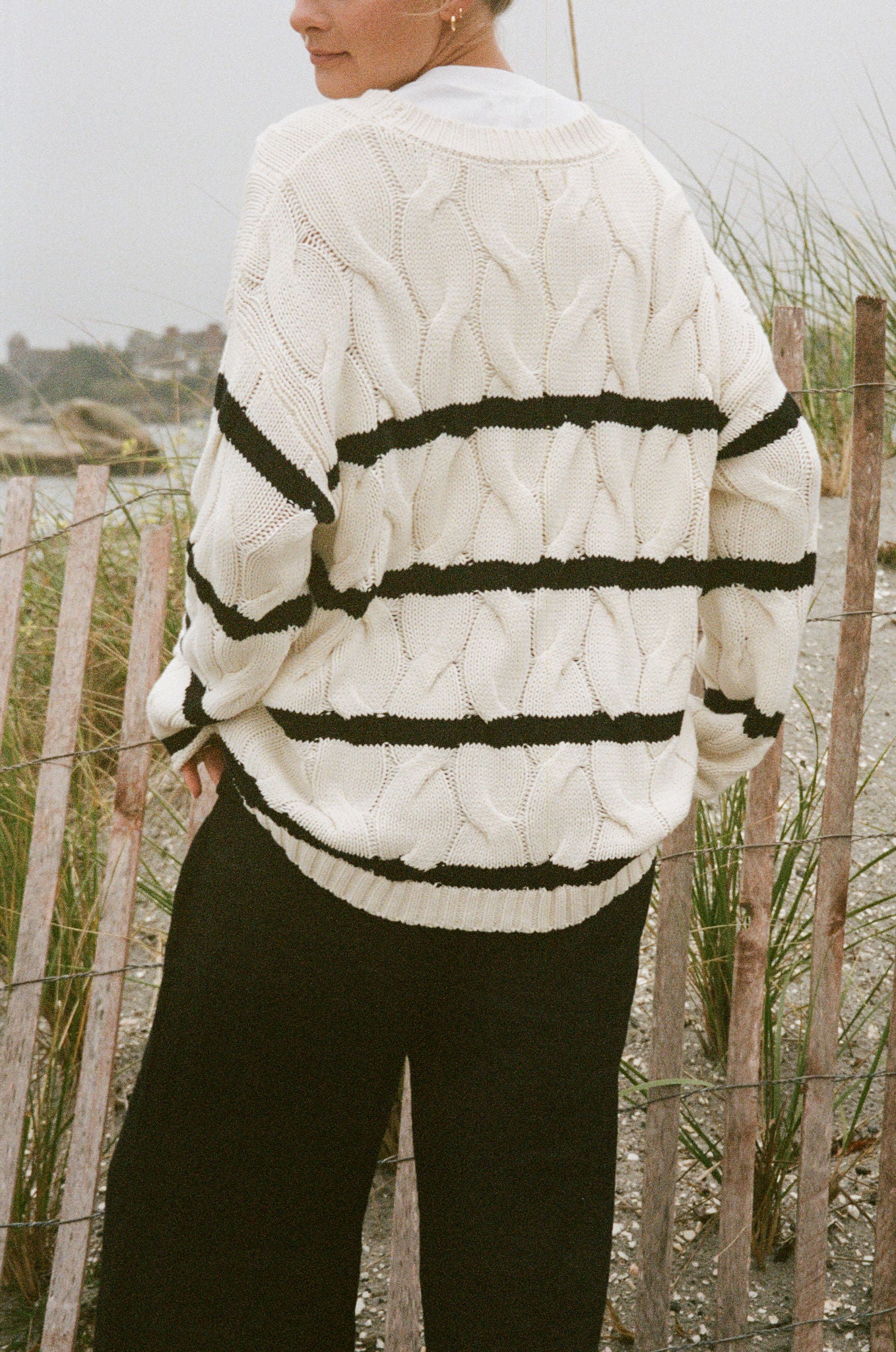 Pacific Shore Oversized Cable Knit Sweater for Women - Soft Chunky Winter Pullover Sweater | Cozy Casual Wear for Fall, Winter & Holiday Season