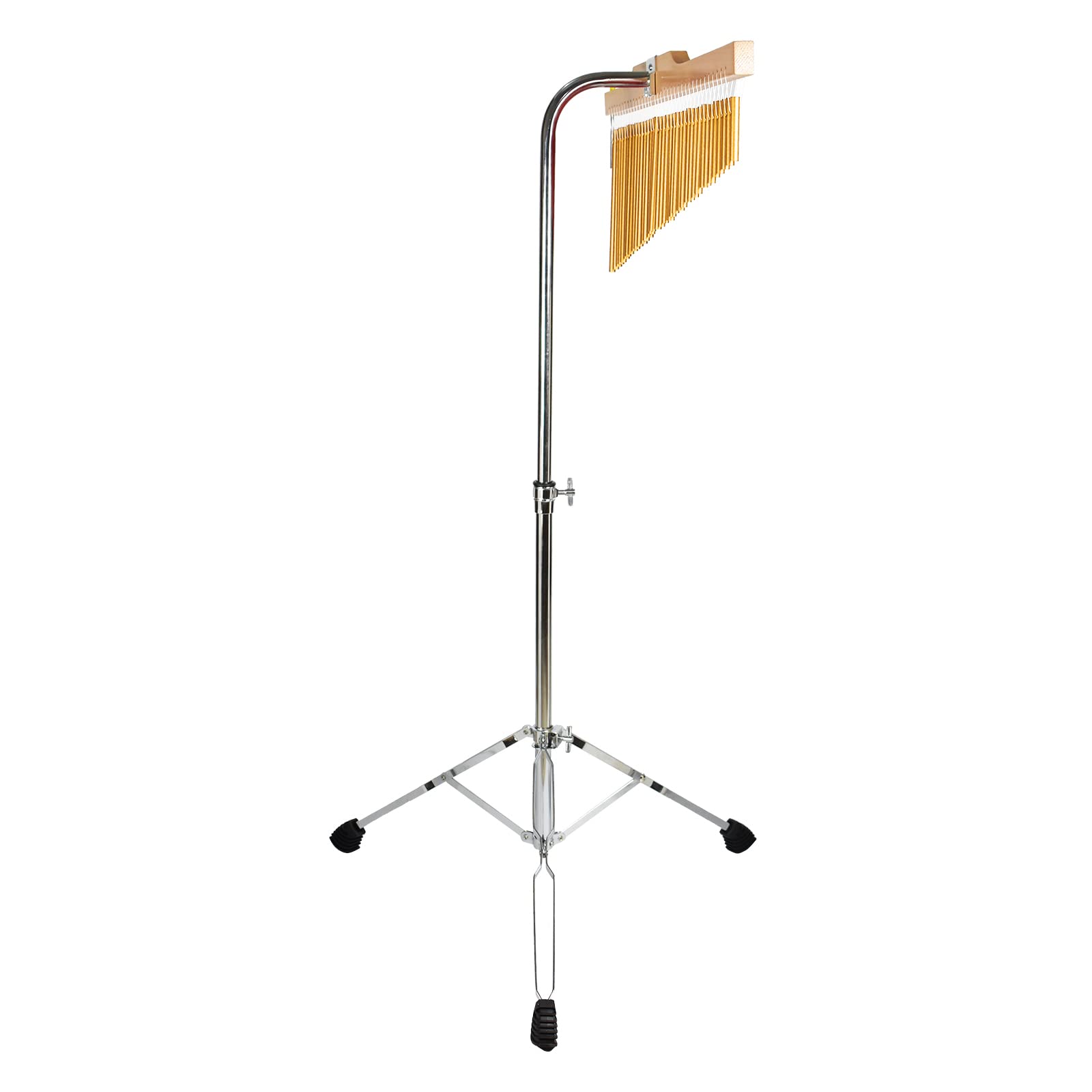 TNZMART 36-Note Gold Wind Chimes - Single-Row Percussion Instrument with Adjustable Height Tripod Stand (25/36 Tone Options) - Perfect for Outdoor Decor, Meditation & Musical Therapy