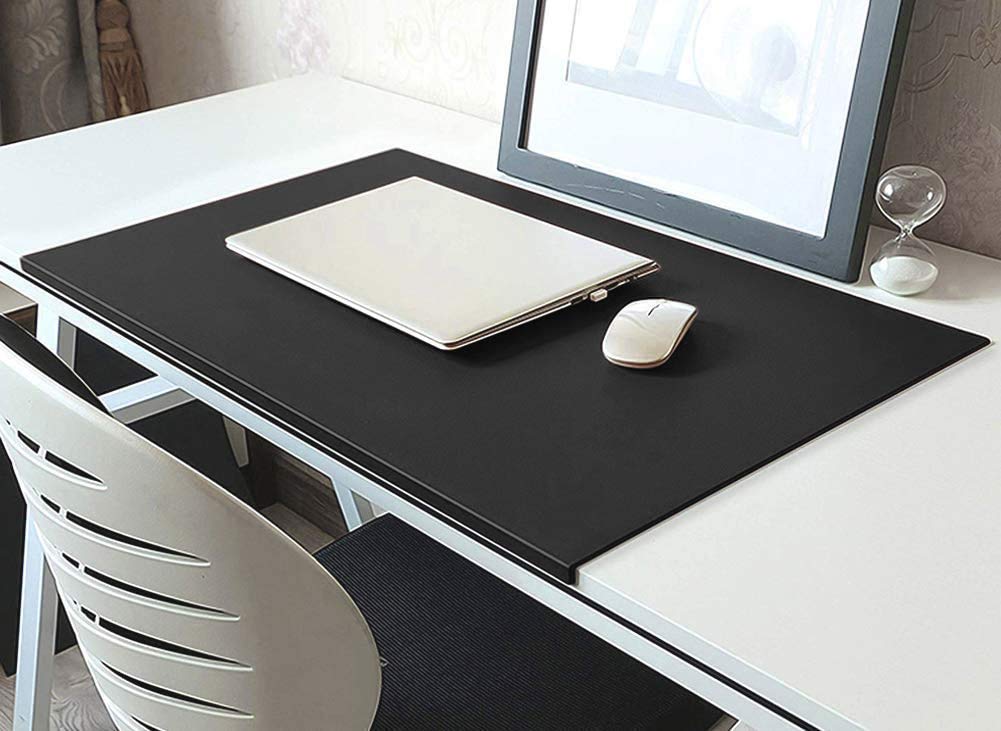 Premium Leather Writing Pad - Angled Desk Pad with L-Shaped Front Profile, Extra Large Mouse Pad & Table Protector, Waterproof Office Desk Mat, Non-Slip Work Surface for Writing & Computer Use - Perfect for Home Office, Study & Professional Workspaces