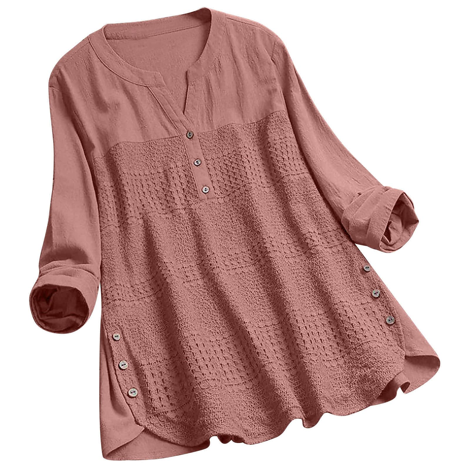 Women's Summer V-Neck Short Sleeve T-Shirts - Floral Print Casual Tunic Tops for Everyday Wear, Beach Outings & Vacation Essentials