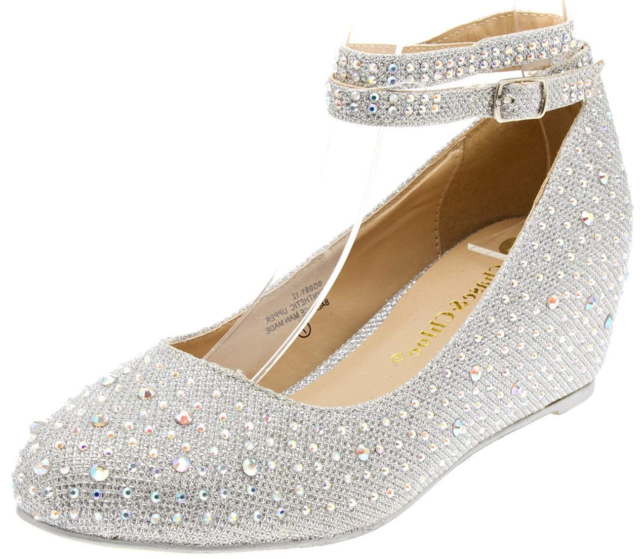 Chase & Chloe Women's Square Toe Patent Leather Slip-On Platform Heels - Comfortable Dress Shoes for Work, Party & Special Occasions