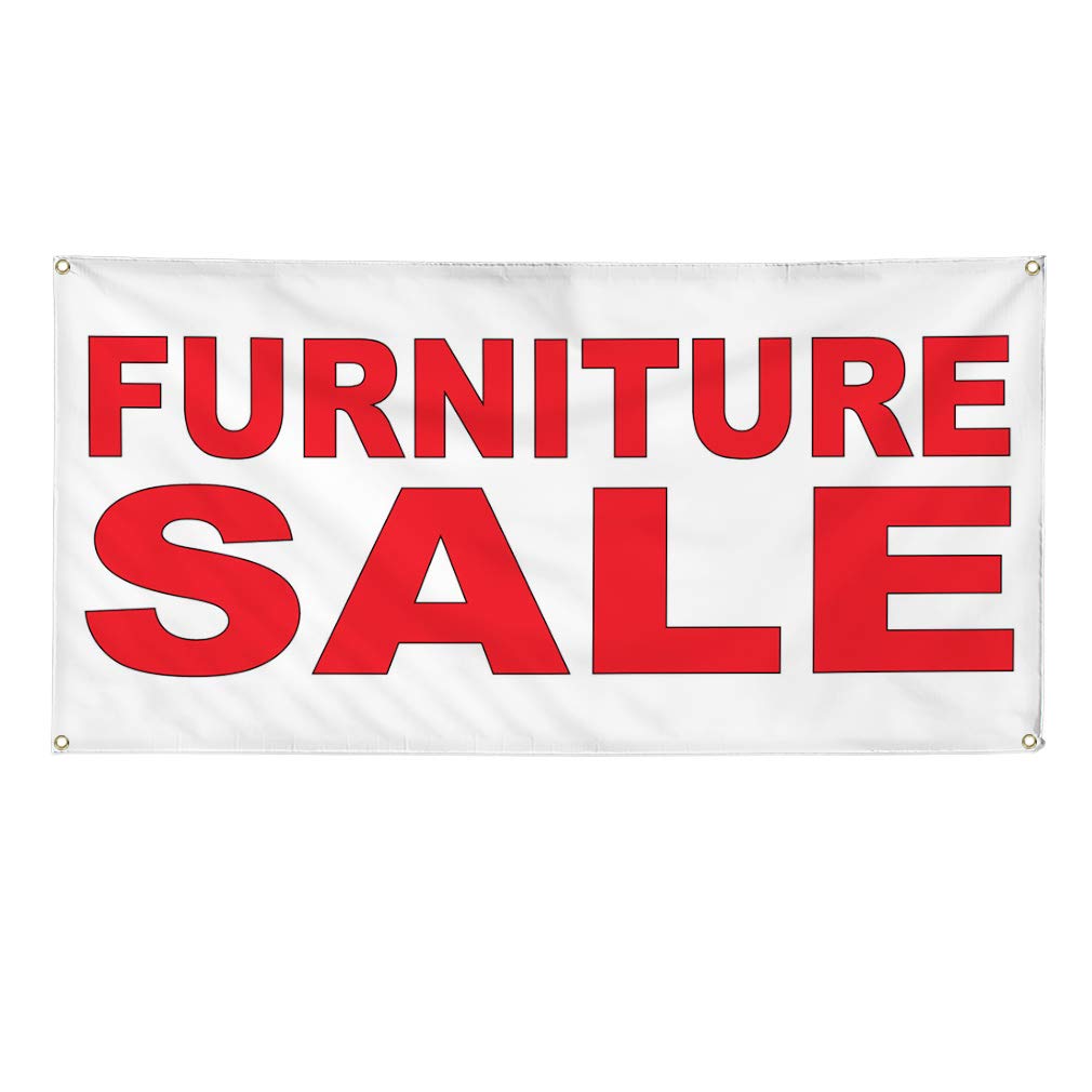 Vinyl Banner - 16x40 Inches, 4 Grommets, Weatherproof & Durable for Outdoor Use - Perfect for Furniture Sales, Retail Displays, Industrial Yard Signs