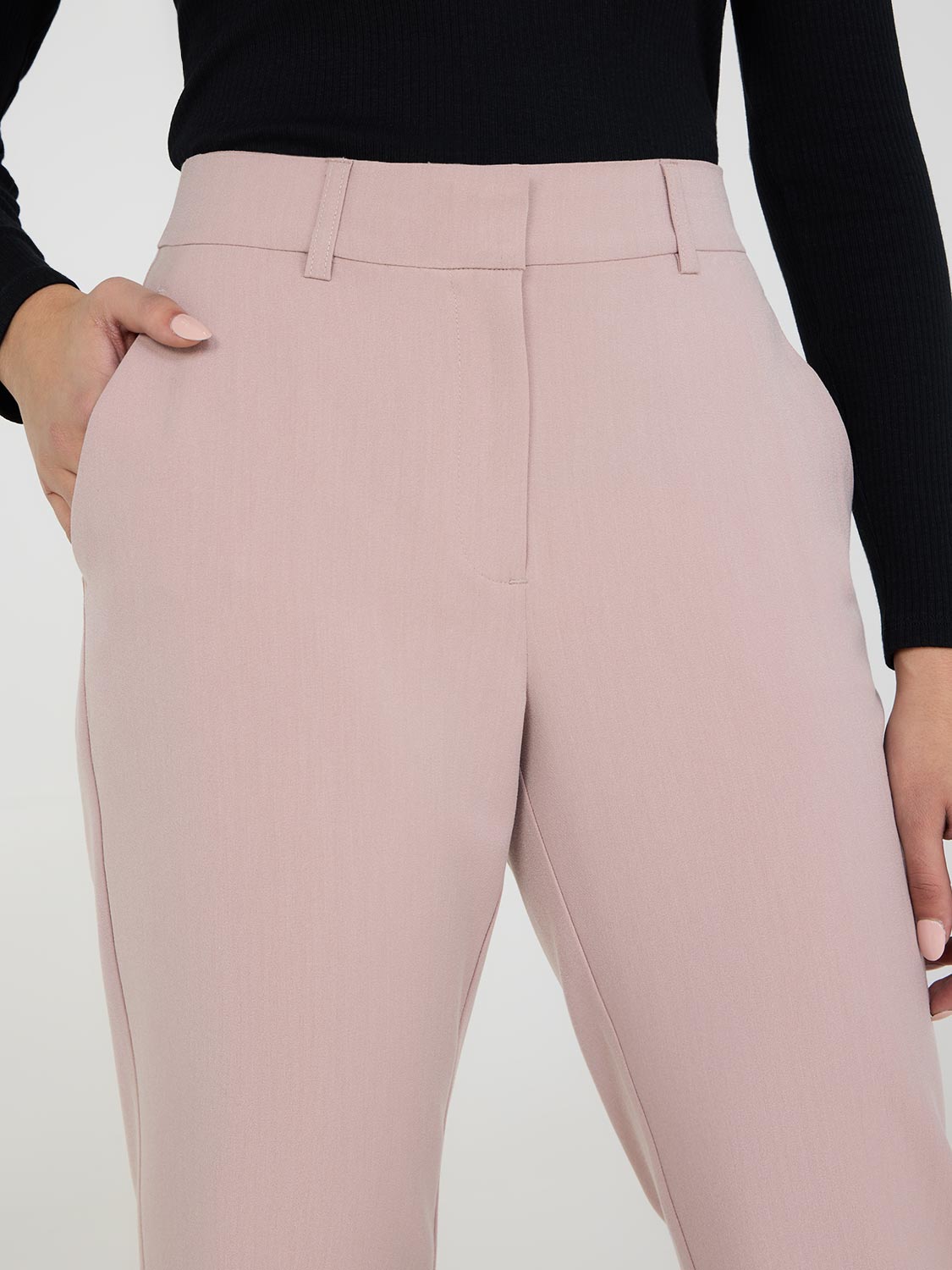 Mid Rise Straight Leg Pants for Women - Comfortable Office & Casual Wear - Perfect for Work, Travel & Everyday Outfits