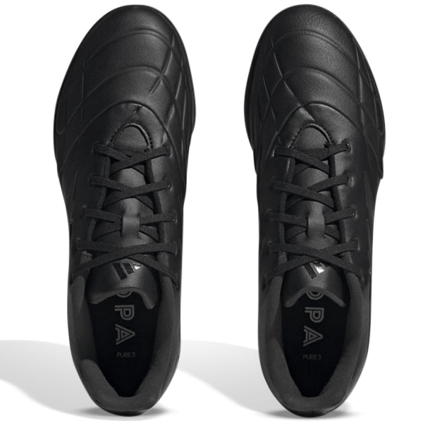 adidas Copa Pure.3 Turf Soccer Shoes for Men - Core Black - Artificial Grass Football Cleats - Perfect for Turf Fields & Training Sessions