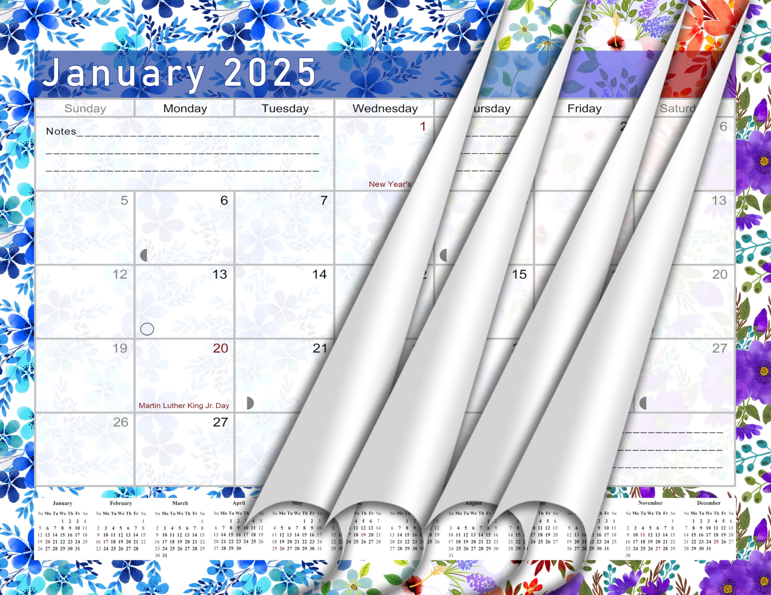 2024-2025 18-Month Magnetic Desk Calendar & Wall Planner - Monthly Organizer with Dry-Erase Surface | Perfect for Office, Home, School & Gift Giving (Edition #22)