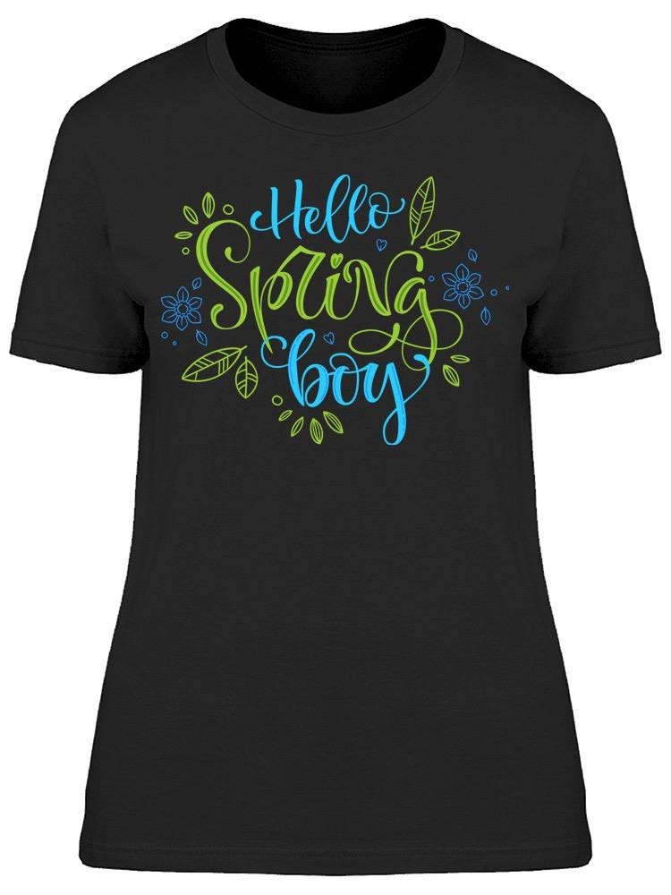 Smartprints Hello Spring Graphic T-Shirt for Boys & Women - Cute Casual Outfit for Spring Outings & Family Photos