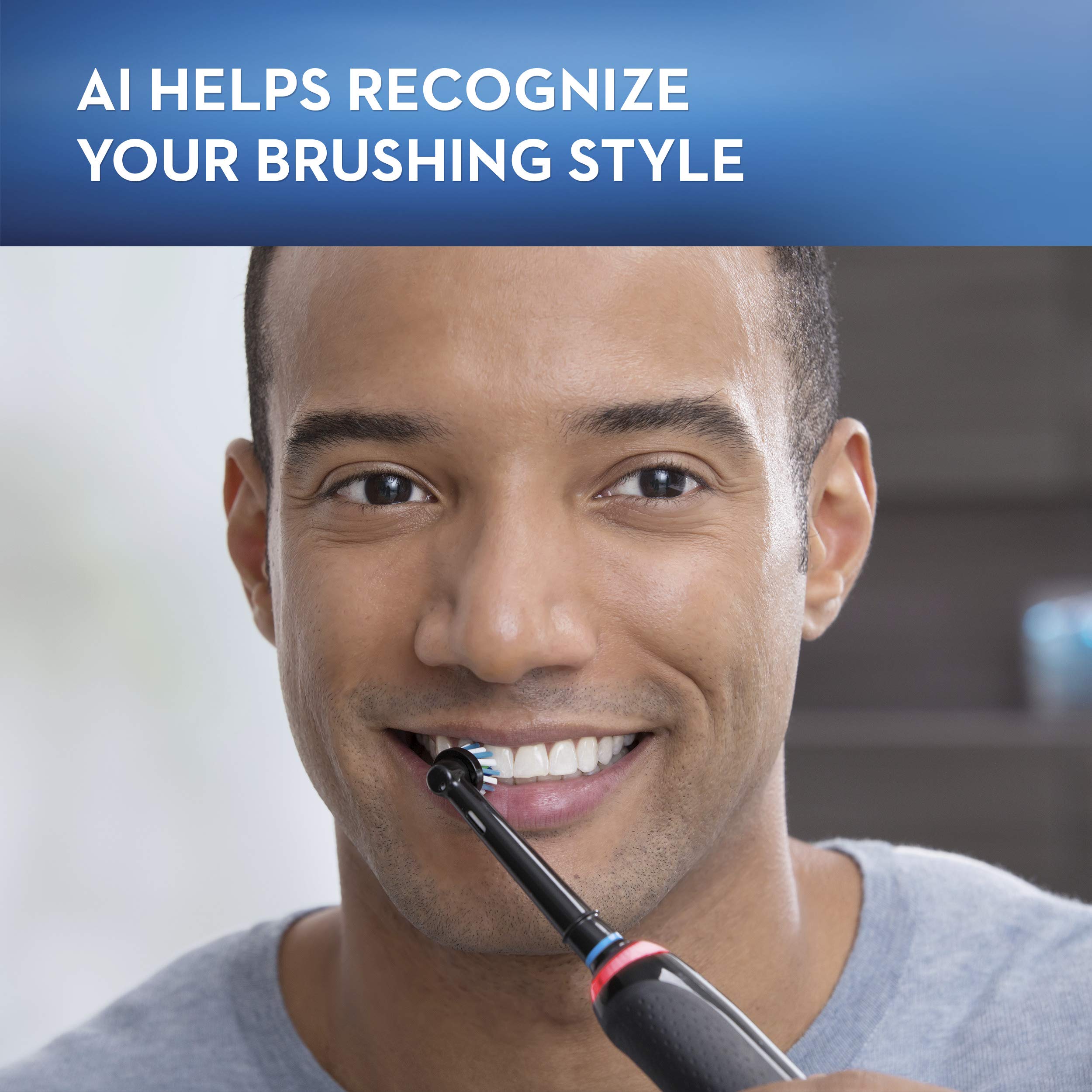 Oral-B GENIUS X Electric Toothbrush with 3 Replacement Brush Heads & Travel Case - Black | Professional Teeth Cleaning for Adults & Travel Use