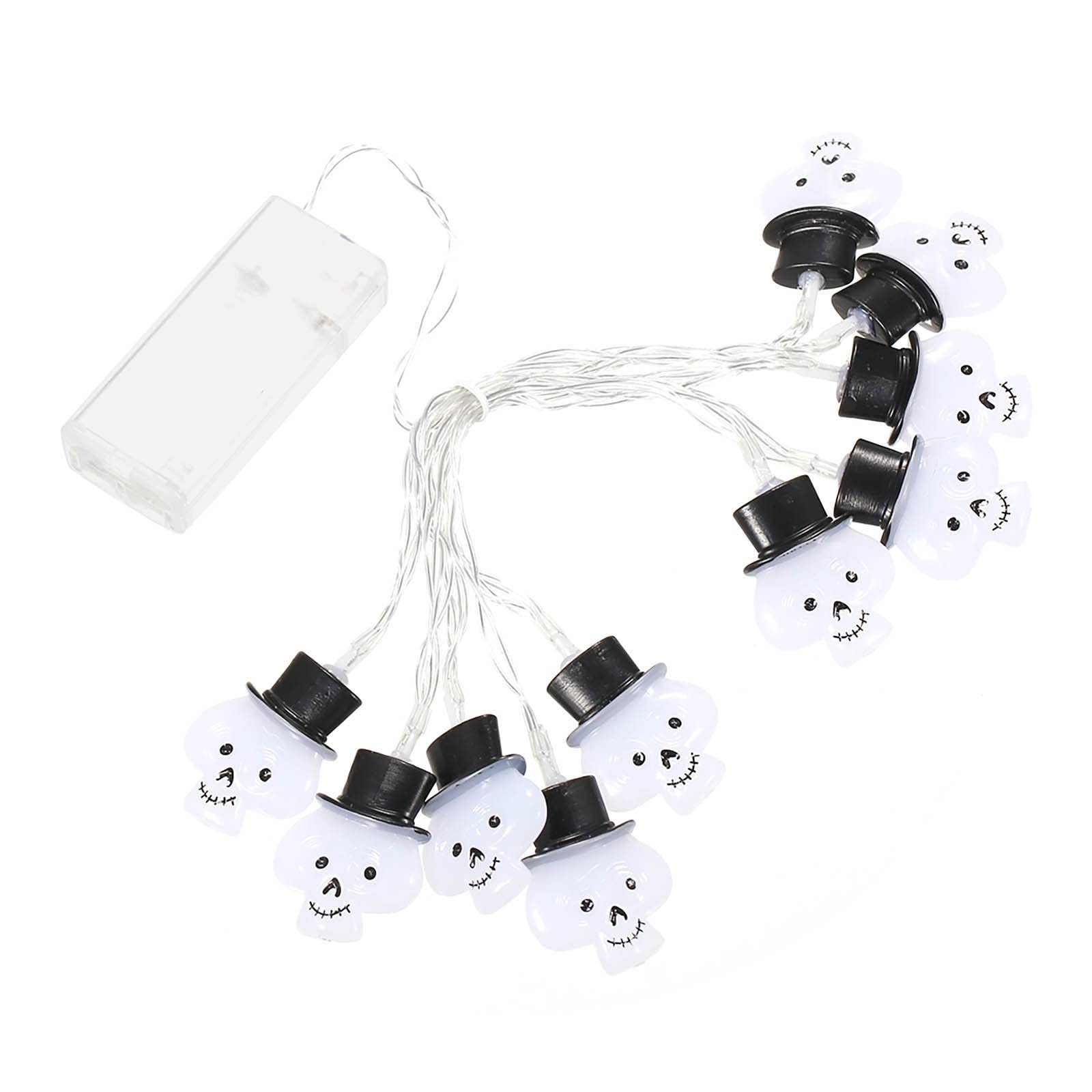 Halloween LED String Lights - Pumpkin Ghost Skeletons Spider Bat Lights for Indoor Home Bar & Halloween Party Decorations | Spooky Ambiance for Haunted Houses, Themed Events & Outdoor Decor
