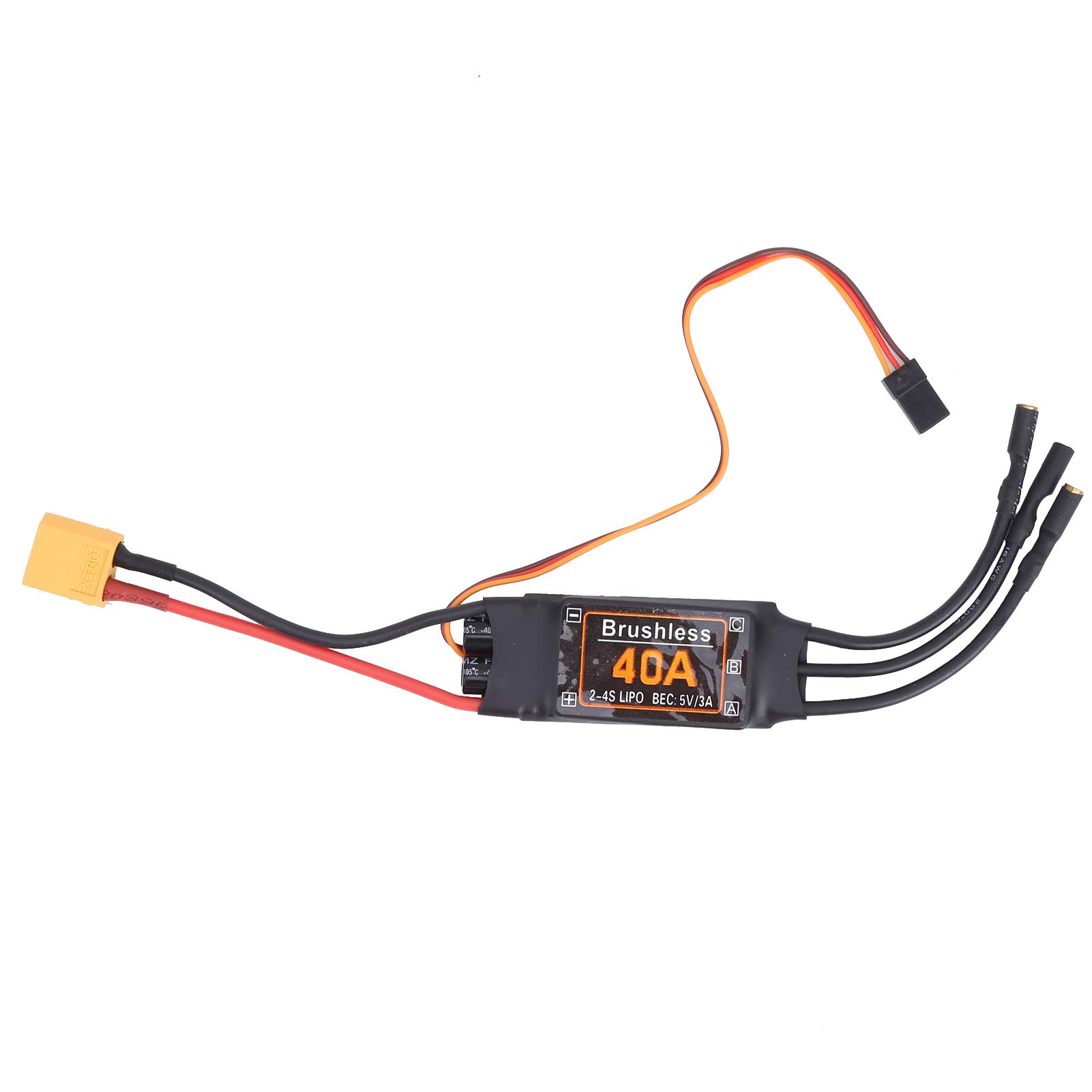 TOPINCN 40A RC Brushless Motor ESC - Electric Speed Controller for RC Drones & Airplanes with 5V/3A BEC Output | High Performance RC Aircraft Brushless ESC Connector | Perfect for FPV Racing, Aerial Photography & RC Hobbyists
