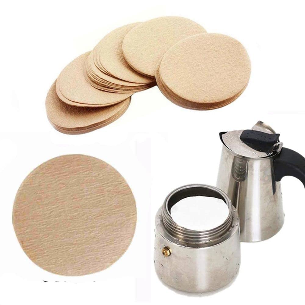 100Pcs 60MM Round Coffee Filters - Premium Paper Strainers for Espresso, V60 Dripper & Coffee Makers | Compatible with Keurig, Chemex & French Press | Perfect for Home Brewing, Office Use & Camping Trips