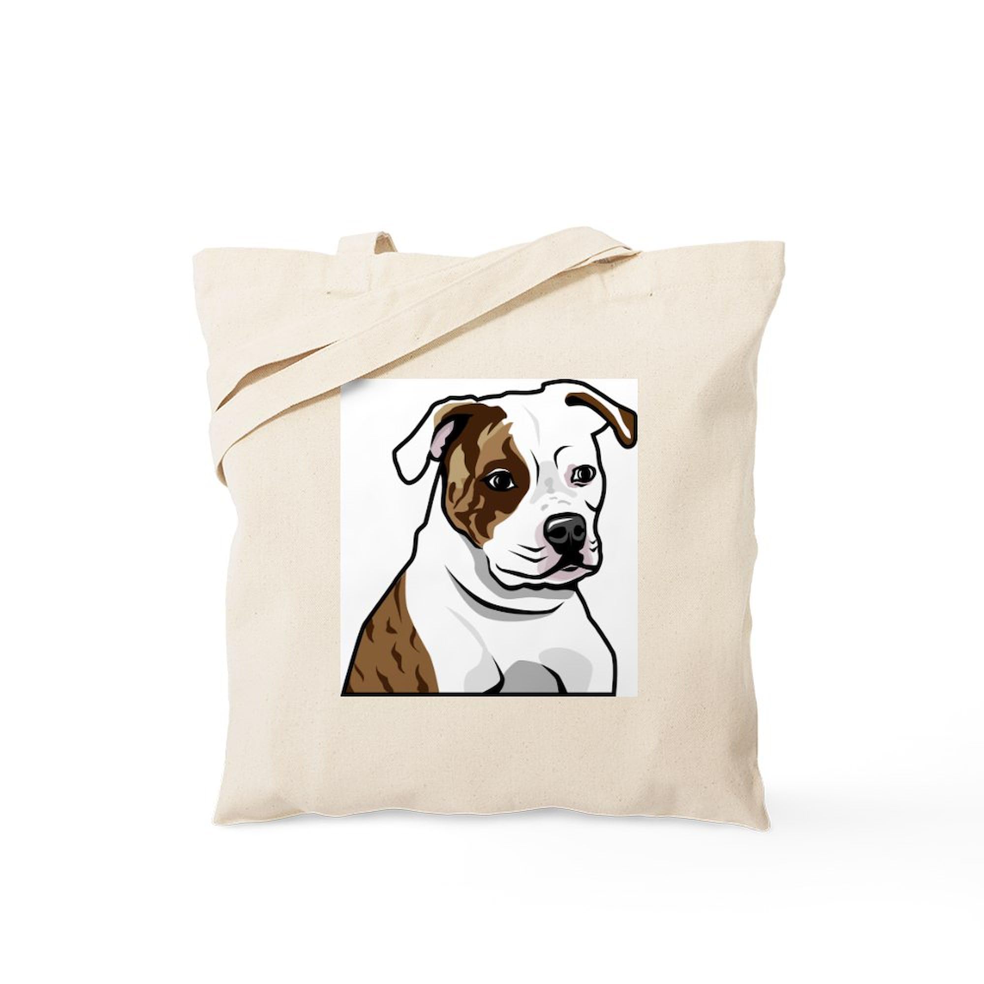 American Bulldog Canvas Tote Bag - Eco-Friendly Reusable Shopping Bag for Groceries, Beach & Daily Use | Durable Natural Cotton Tote with Unique Dog Design