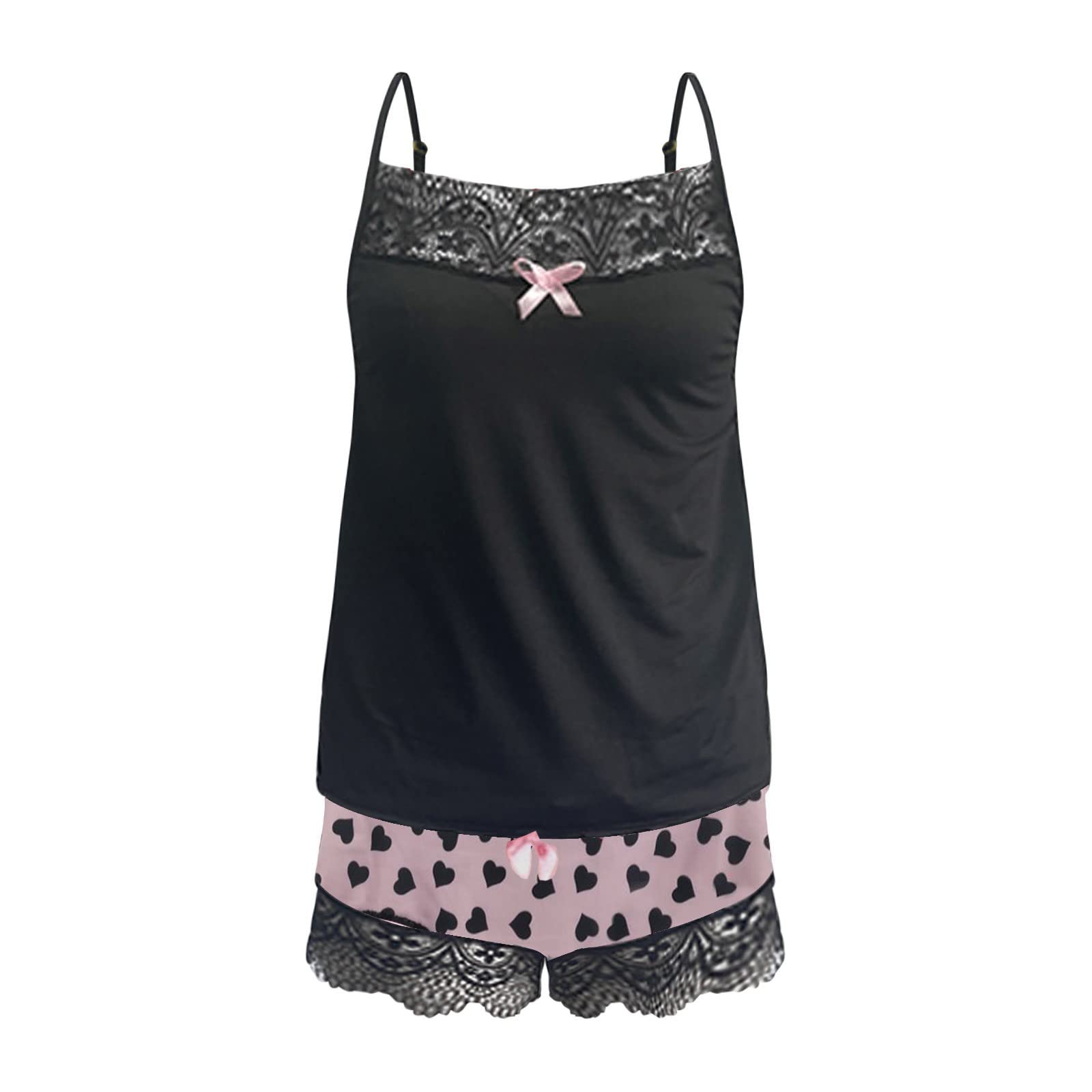 Women's 2-Piece Lounge Set - Tank Top & Shorts for Sleep & Comfort