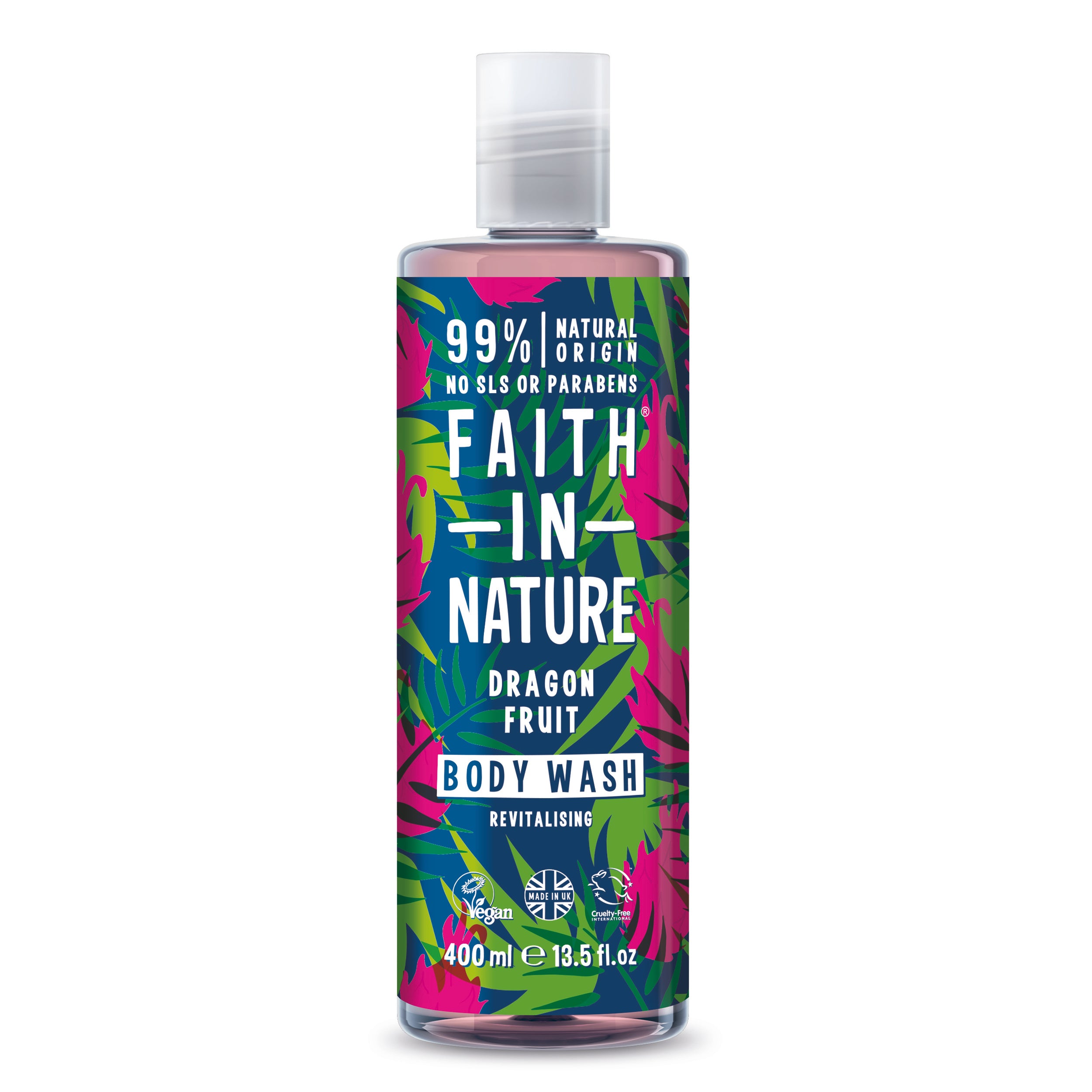 Organic Dragon Fruit Body Wash for Glowing Skin - Hydrating & Nourishing Shower Gel with Vitamin C - Perfect for Dry, Sensitive Skin & Daily Skincare Routine