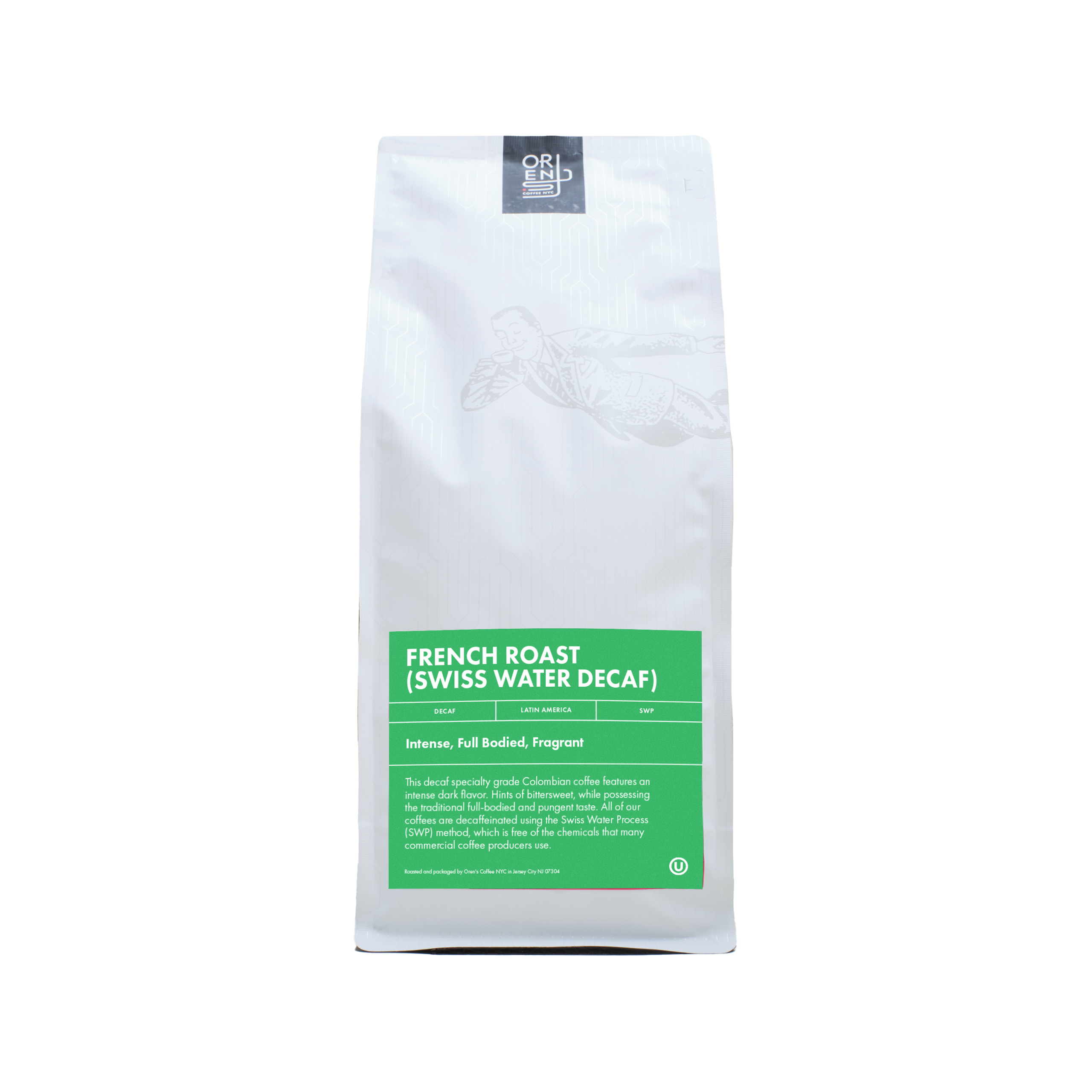 Premium Swiss Water Process Decaf French Roast Coffee Beans - Rich & Smooth Flavor for Home Brewing, Office Use & Gifts