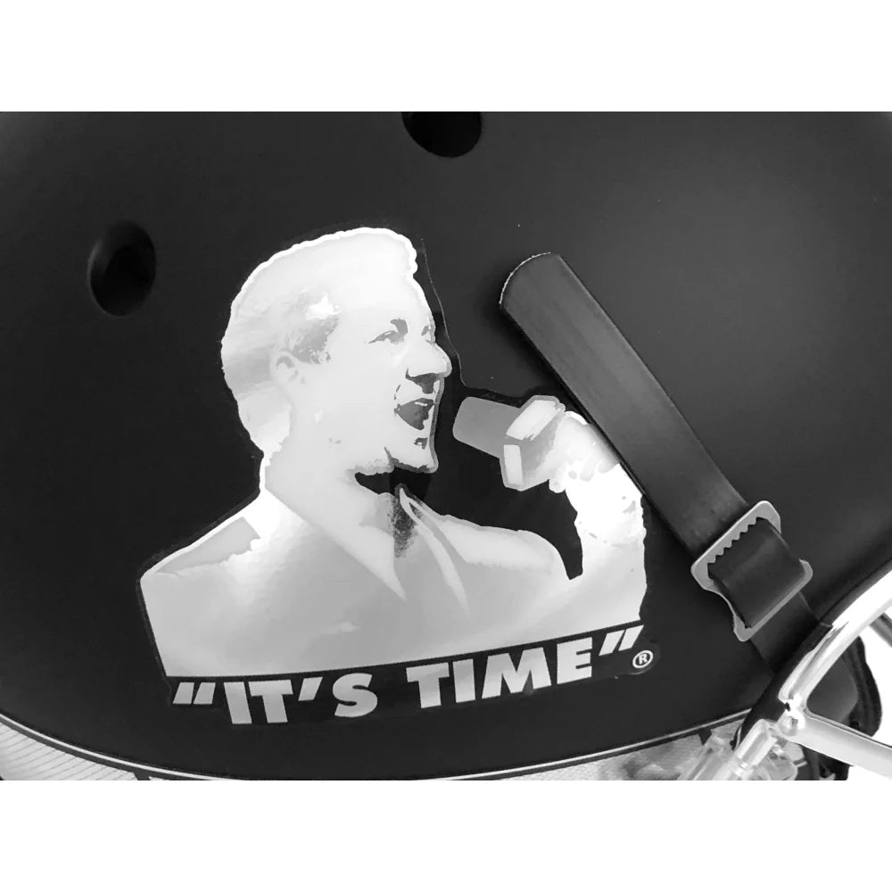 Bruce Buffer Signed 'It's Time' Octagon Schutt Helmet #D/50 with COA - Limited Edition Collectible for UFC Fans & Sports Memorabilia Enthusiasts - Perfect for Display in Man Caves, Sports Bars & Memorabilia Collections