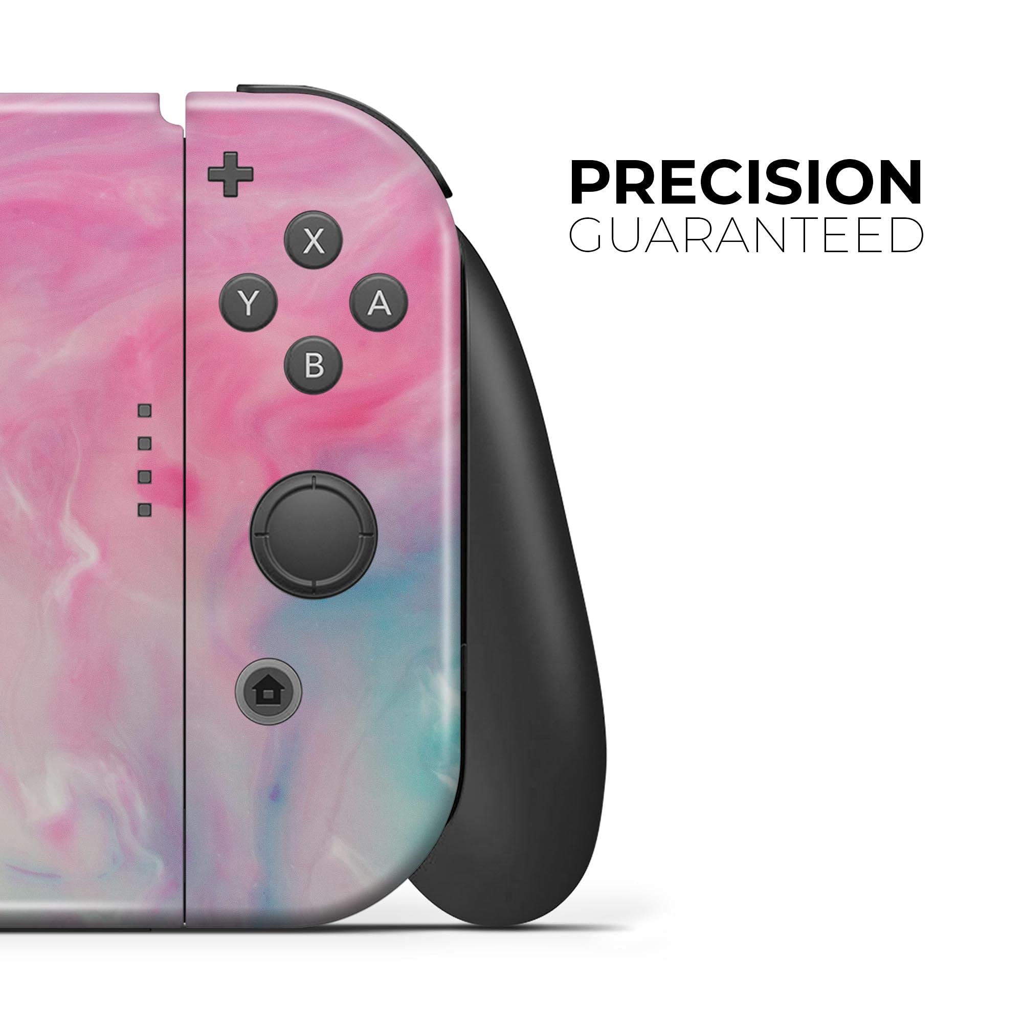 Nintendo Switch Lite Skin Decal - Scratch-Resistant Removable Vinyl Wrap Cover Compatible with Switch Lite - Marble Pink & Blue Paradise Design V712 - Perfect for Gaming Protection and Style Enhancement