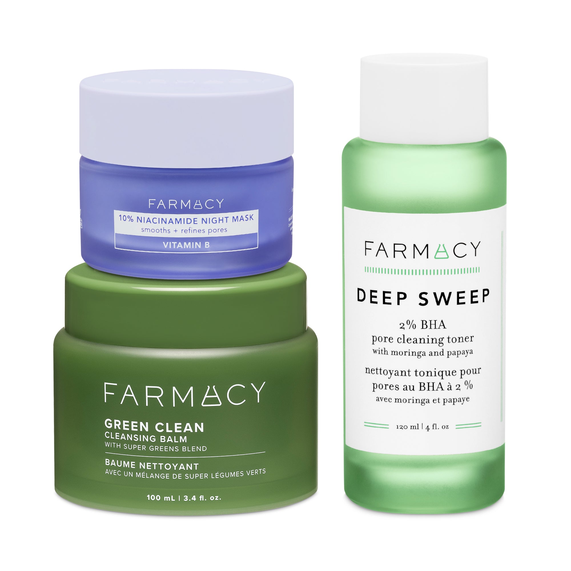 Pore Fect Trio Kit - Deep Cleansing Facial Treatment Set for Blackheads & Large Pores | Perfect for Daily Skincare Routine & Spa Days
