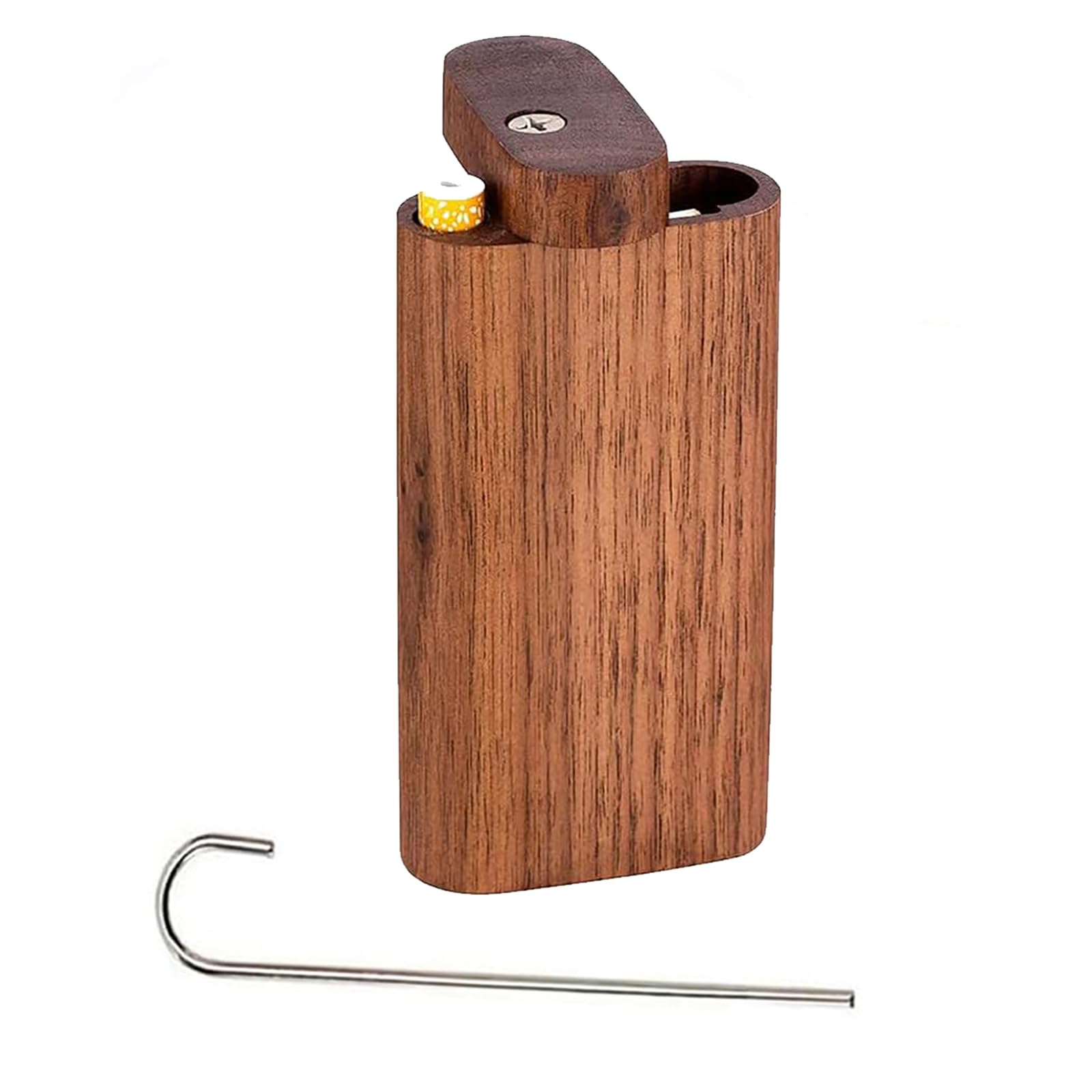 Premium Wooden Storage Box with Metal Cleaning Hooks - Multifunctional Decorative Container for Jewelry, Keepsakes & Essentials | Perfect for Home Organization, Gift Giving & Travel Accessories