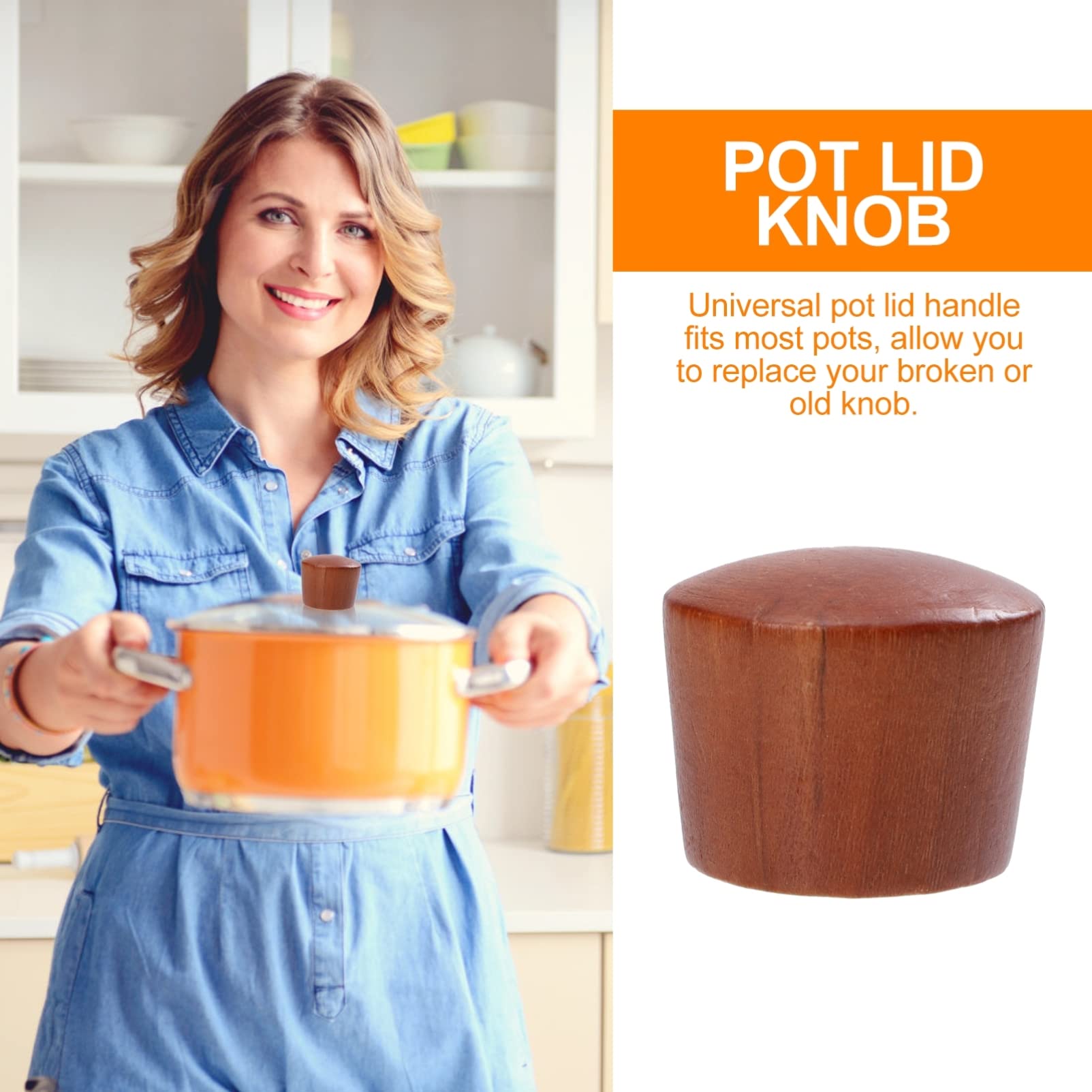 Non-Slip Pot Lid Knob - 1 Set Replacement Handle for Frying Pans & Cooking Pots - Durable & Heat-Resistant Kitchen Accessory - Perfect for Sauteing, Boiling & Everyday Cooking