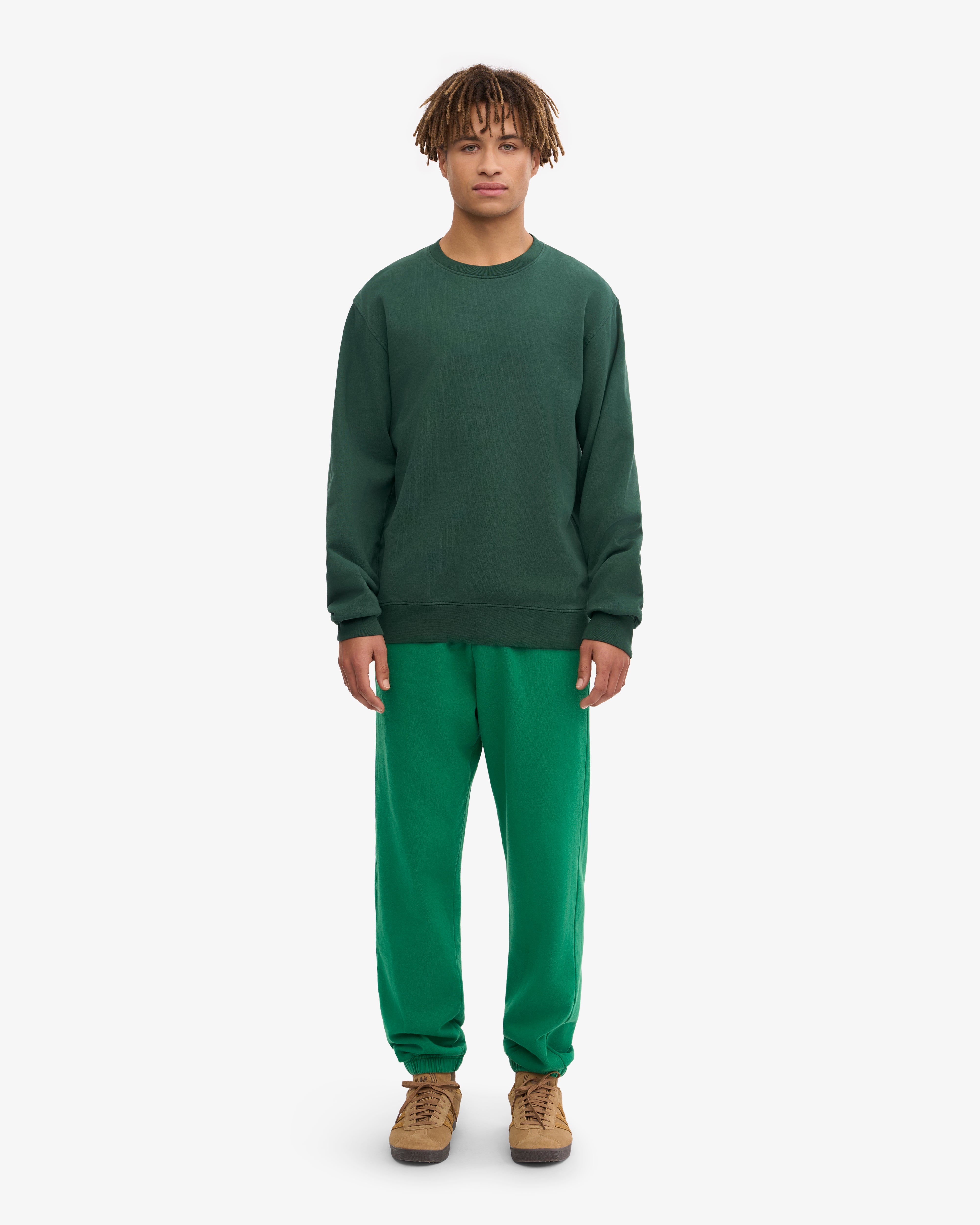 Classic Organic Cotton Crew Neck T-Shirt for Men - Soft Emerald Green - Perfect for Casual Wear, Gym & Everyday Outfits