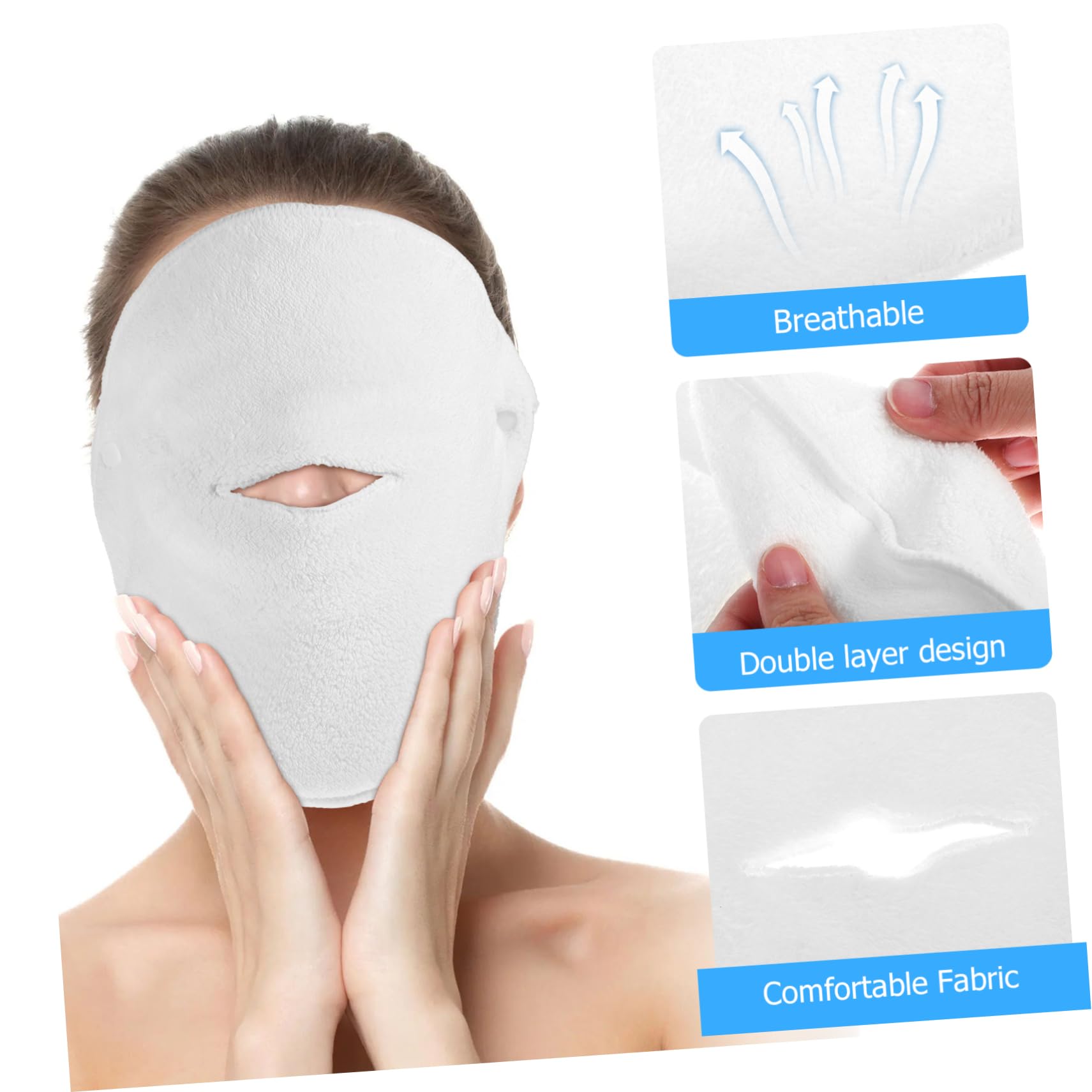 Healeved 4-Pack Hot & Cold Compress Face Towels - Coral Fleece Facial Steamer Mask for Spa, Relaxation & Skincare - Perfect for Facial Steam, Hot/Cold Therapy & At-Home Spa Treatments