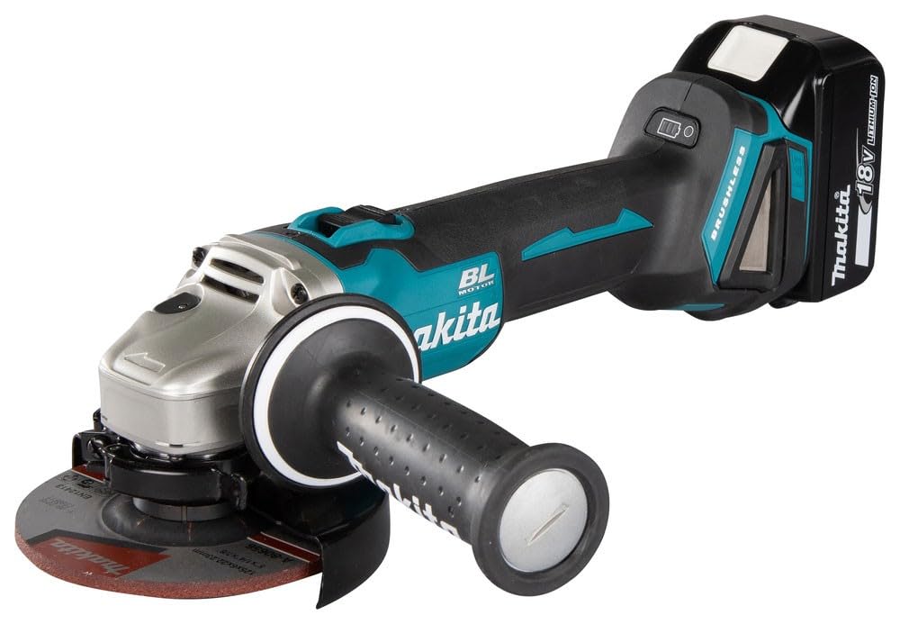 Makita DGA504RMJ 18V Cordless Angle Grinder Kit with 2 Batteries & Charger | 4.0Ah Lithium-Ion | Makpac Case Included | Perfect for Metal Cutting, Grinding & DIY Projects