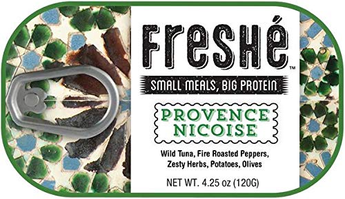 Freshé Gourmet Canned Tuna (Provence Nicoise, 10 Pack) - Healthy High-Protein Snack & Ready-to-Eat Meal - All-Natural, Non-GMO, Wild Caught Tuna - Gluten Free, Keto & Paleo Diet Friendly - Perfect for Lunch Boxes, Camping & Emergency Food Storage