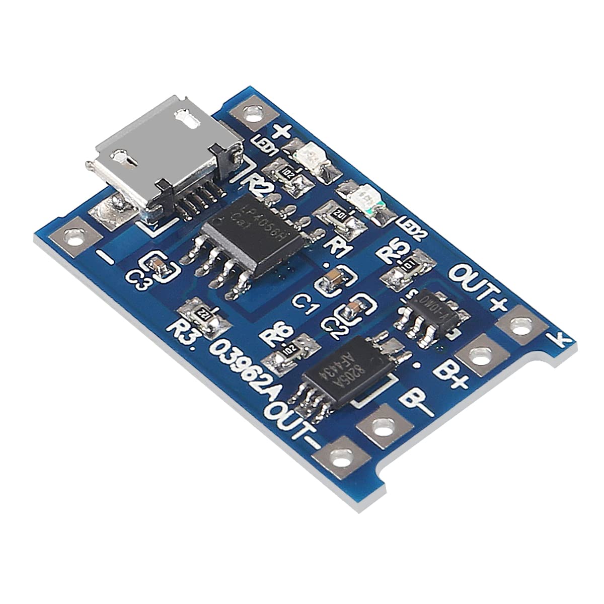 20pcs TP4056 Micro USB 5V 1A Lithium Battery Charging Board with Protection - Dual Function 18650 Battery Charge Module for DIY Electronics, Solar Projects, and Power Banks