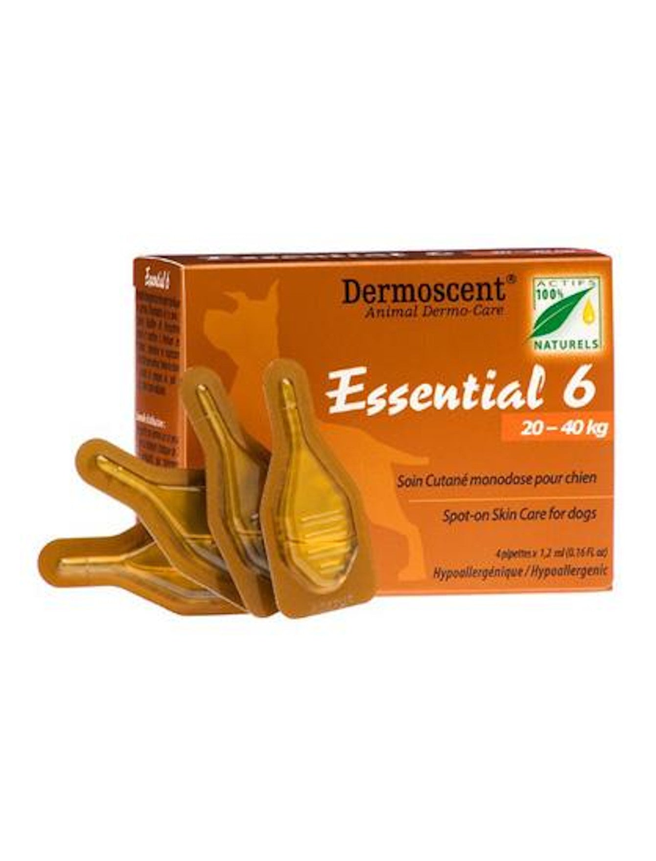 Dermoscent Essential 6 Spot On for Dogs - Flea & Tick Treatment for Small, Medium & Large Dogs | Waterproof Dog Skin Care Solution for Itchy Skin Relief