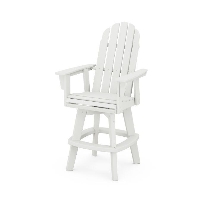 POLYWOOD Vineyard Curveback Adirondack Swivel Bar Chair - Outdoor Patio Furniture for Poolside, Garden & Backyard Relaxation