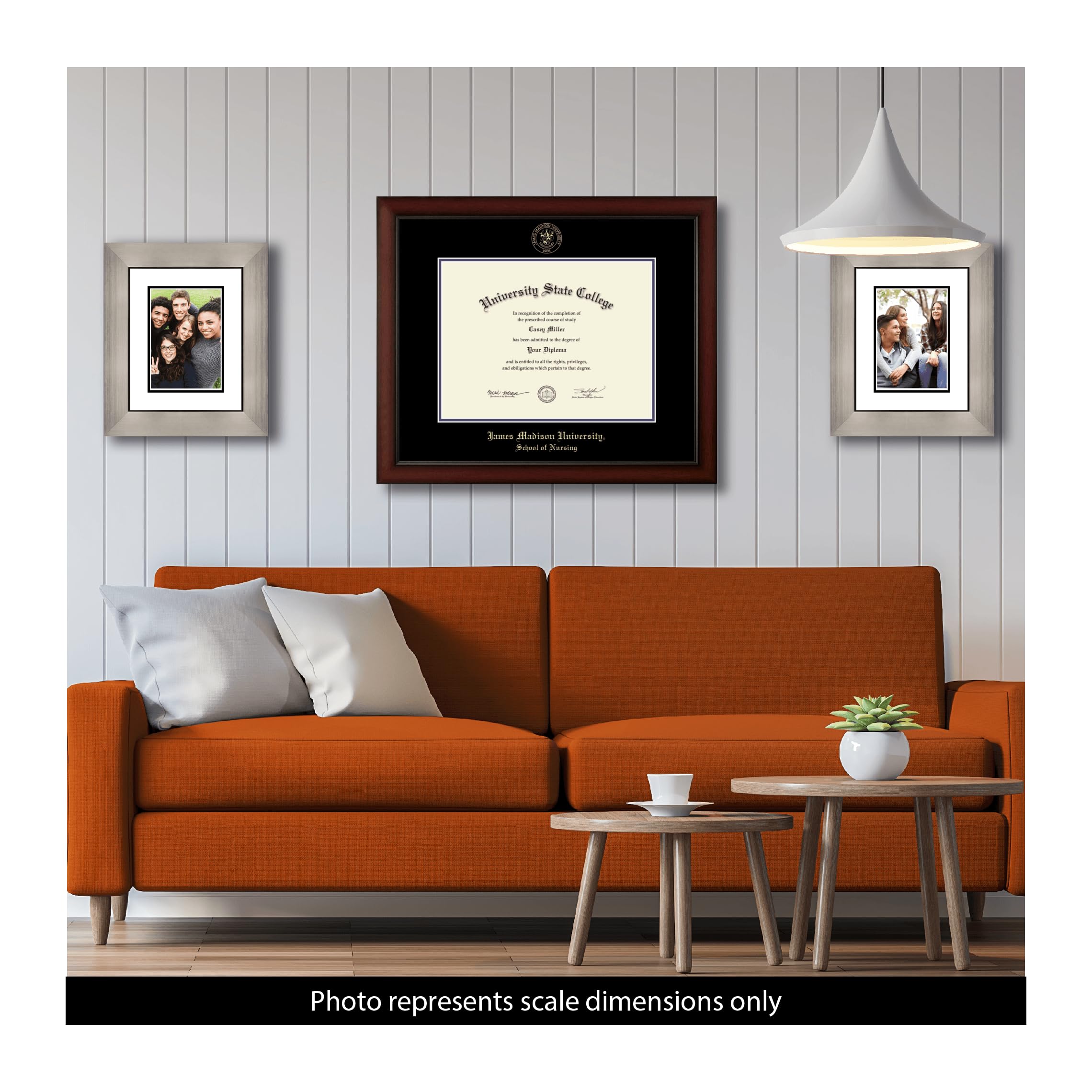 James Madison University Nursing Diploma Frame 16x12 Inches - Gold Embossed Cherry Wood Frame with Black & Purple Mat - Fits Bachelor's, Master's & PhD Degrees - Perfect for Graduation Gifts & Office Decor