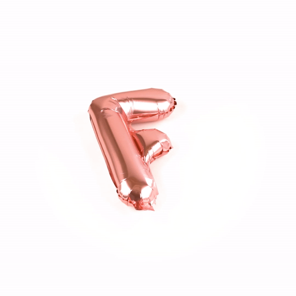 Balloonify Rose Gold Mylar Letter F Balloon - 16 Inch Party Decoration for Birthdays, Weddings & Baby Showers - 1 Count Box