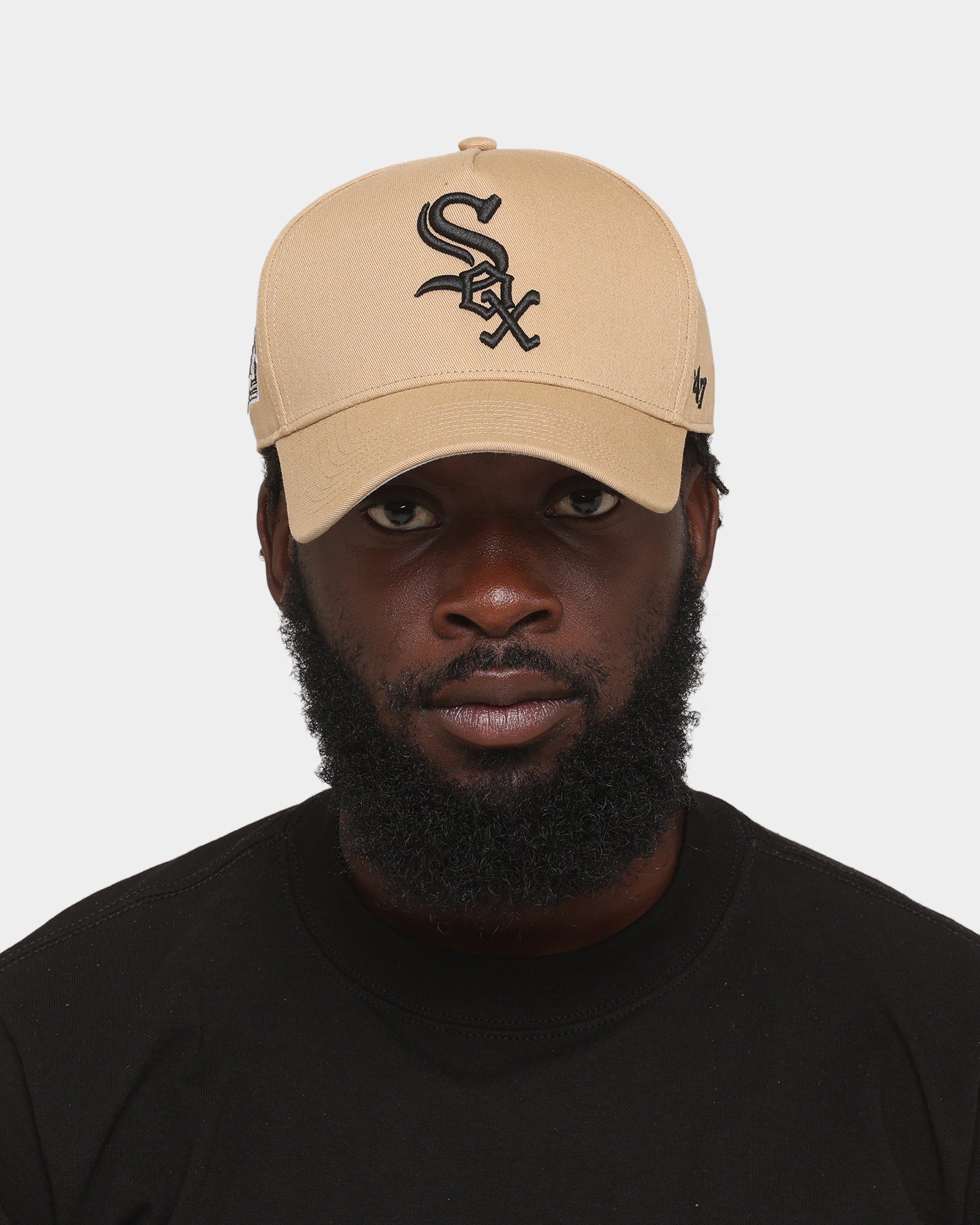47 Brand Chicago White Sox 'Khaki Stadium' Sure Shot 47 MVP DT Snapback Hat - Khaki/Black Adjustable Baseball Cap for Men & Women - Perfect for Sports Games, Casual Wear & Fan Collections